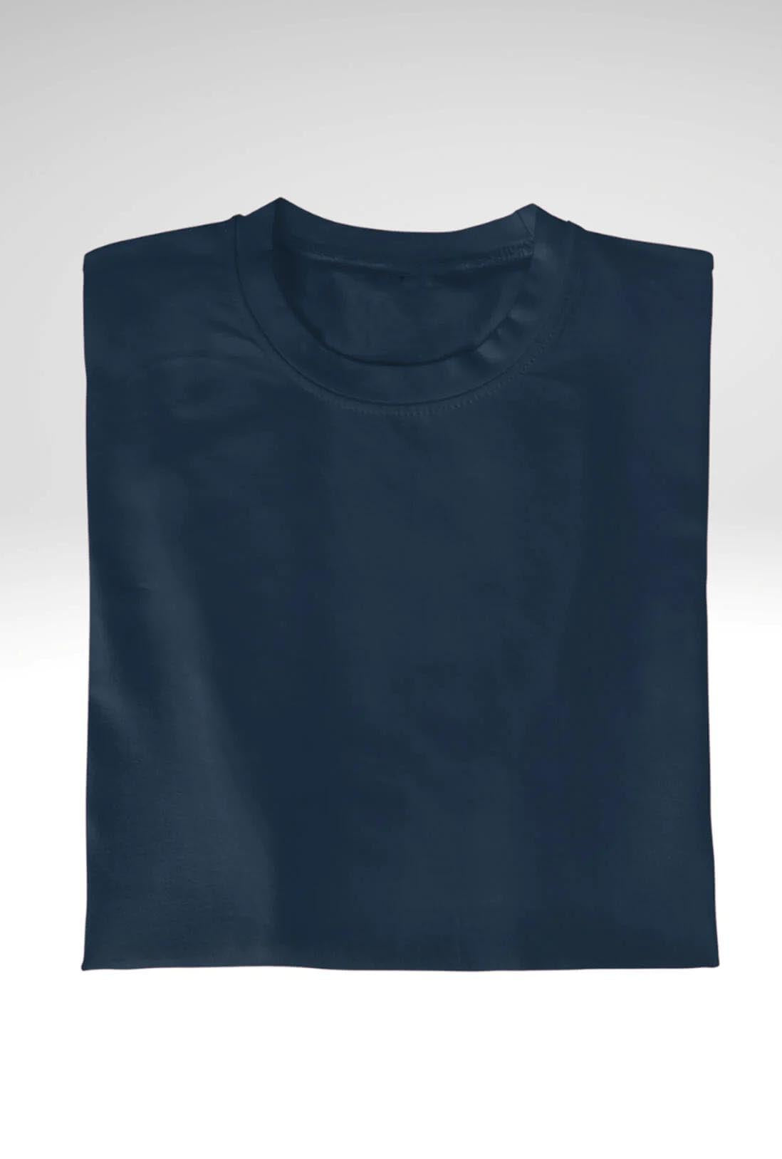 Men's Navy Blue Cotton T-Shirt