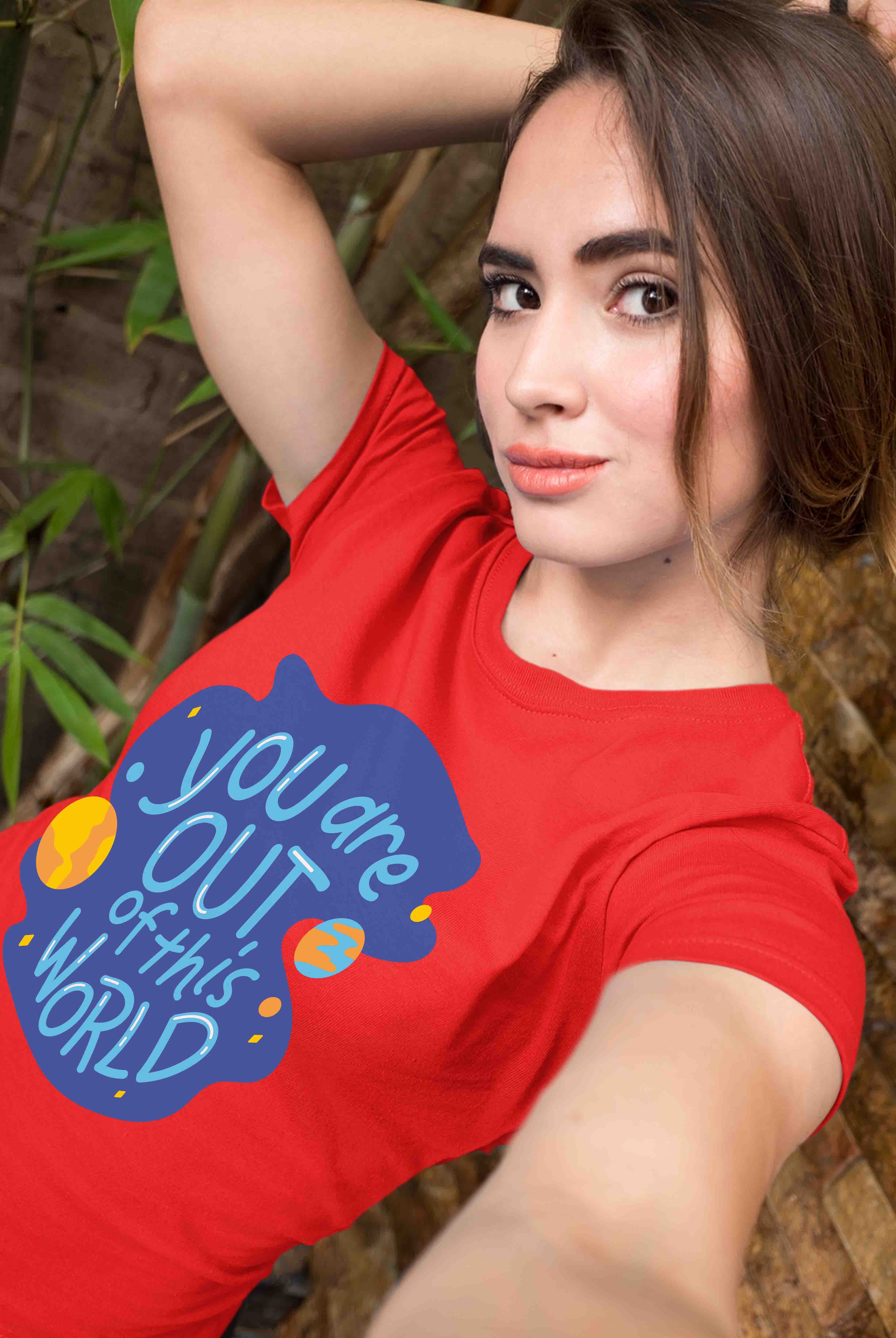 You Are Out Women's Scarlet Red Cotton T-Shirts