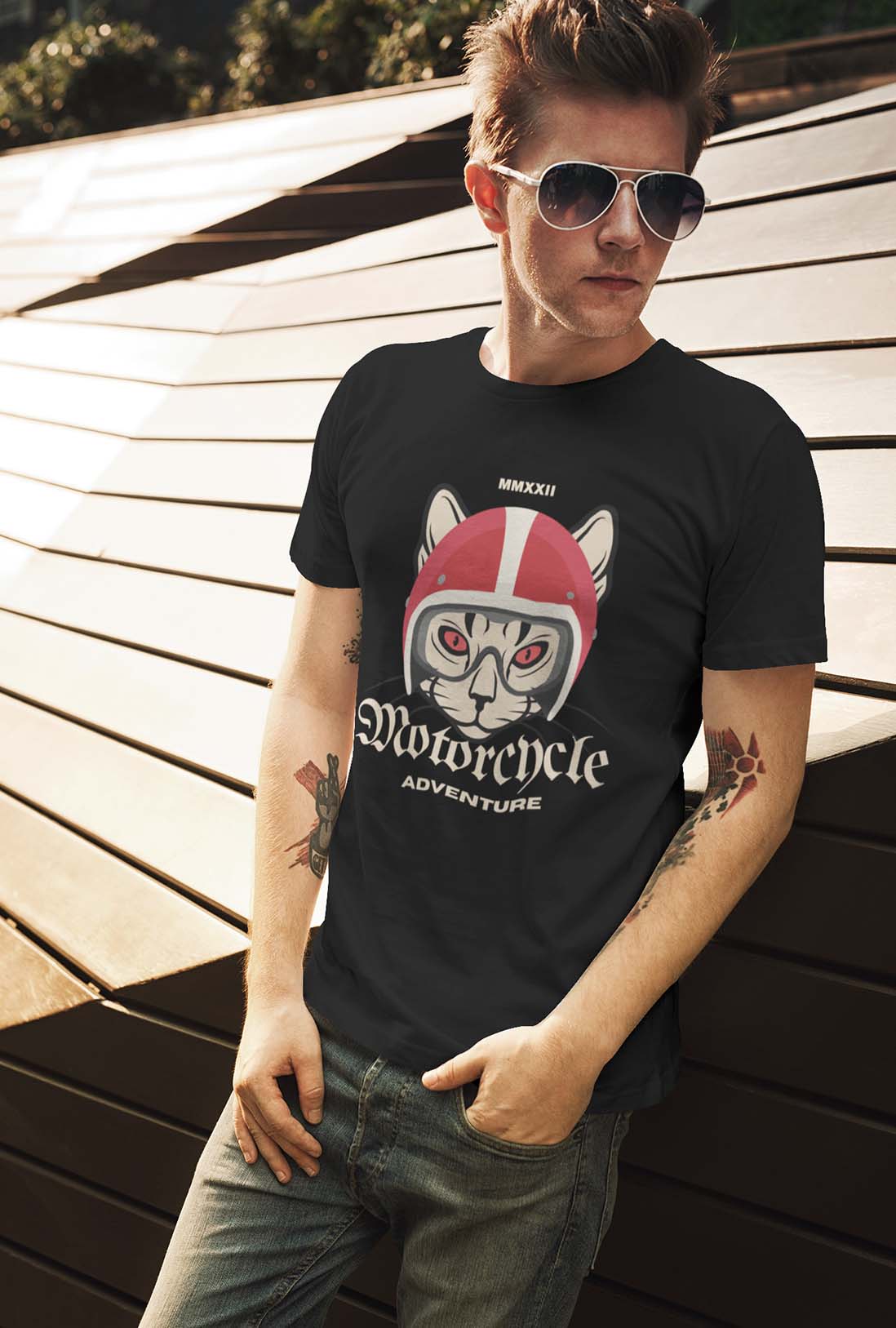 Motorcycle Adventure Men's Cotton T-Shirt