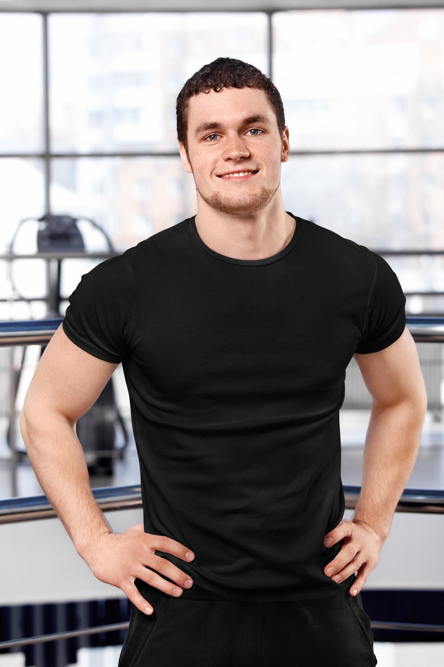 Men's Black Cotton T-Shirt