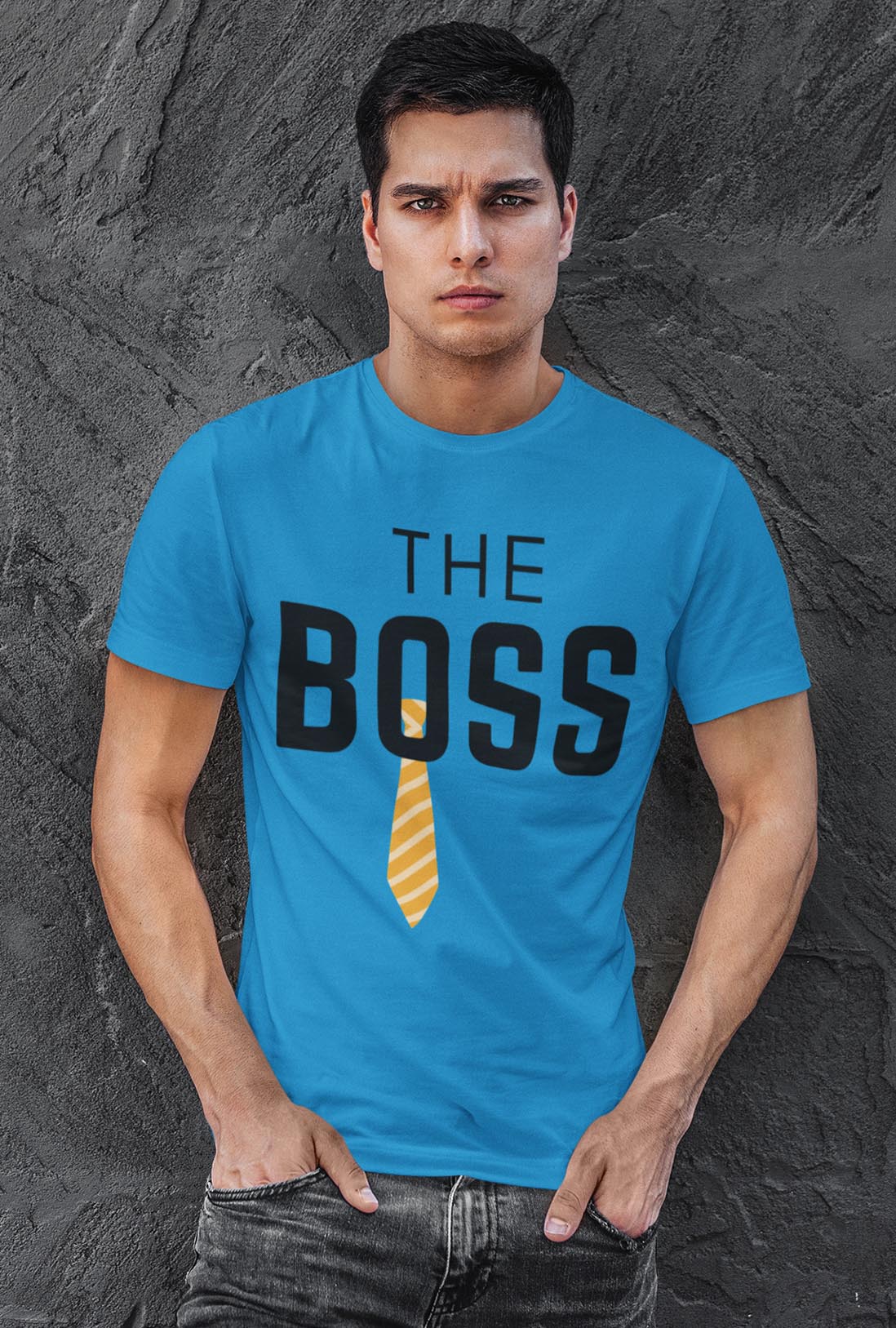 The Bose Men's Electric Blue Cotton T-Shirt