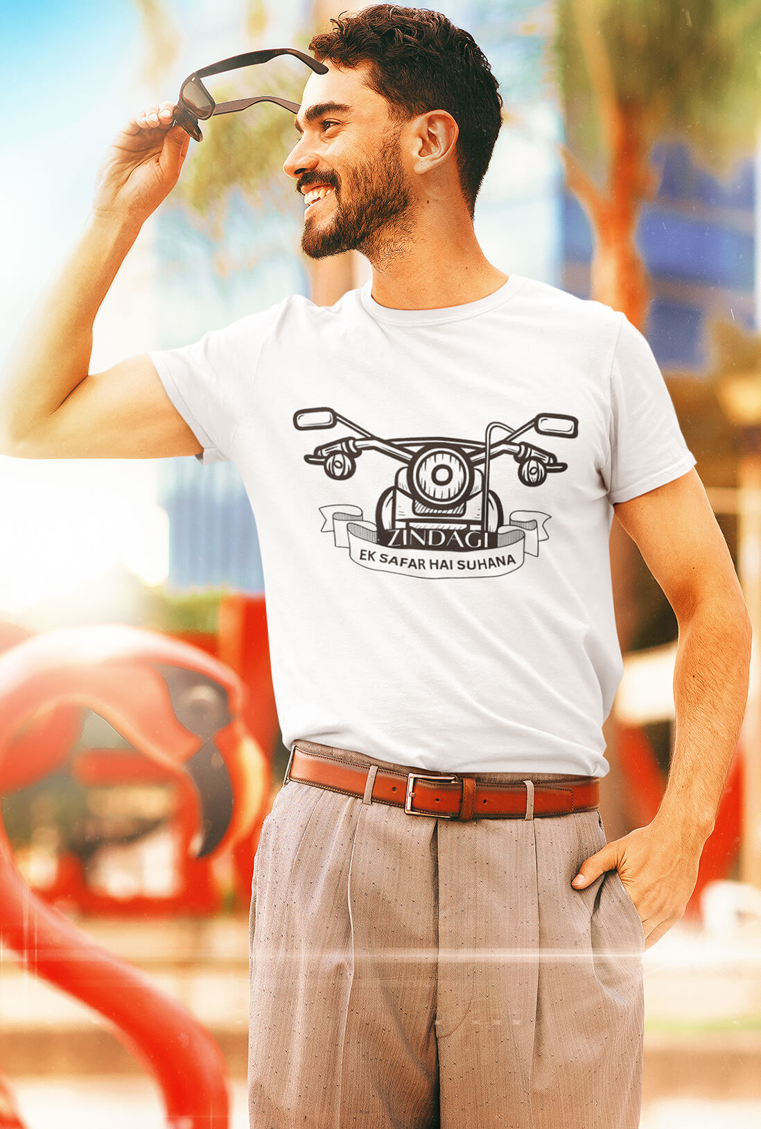 Zindagi Men's Printed T-Shirt