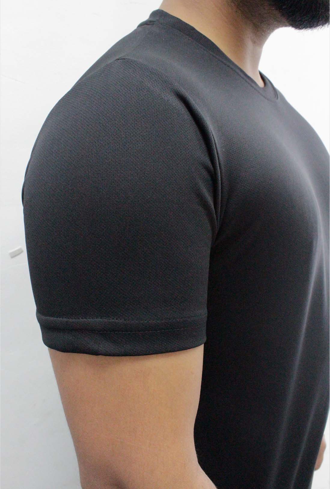 Men's Black Active Wear T-Shirt
