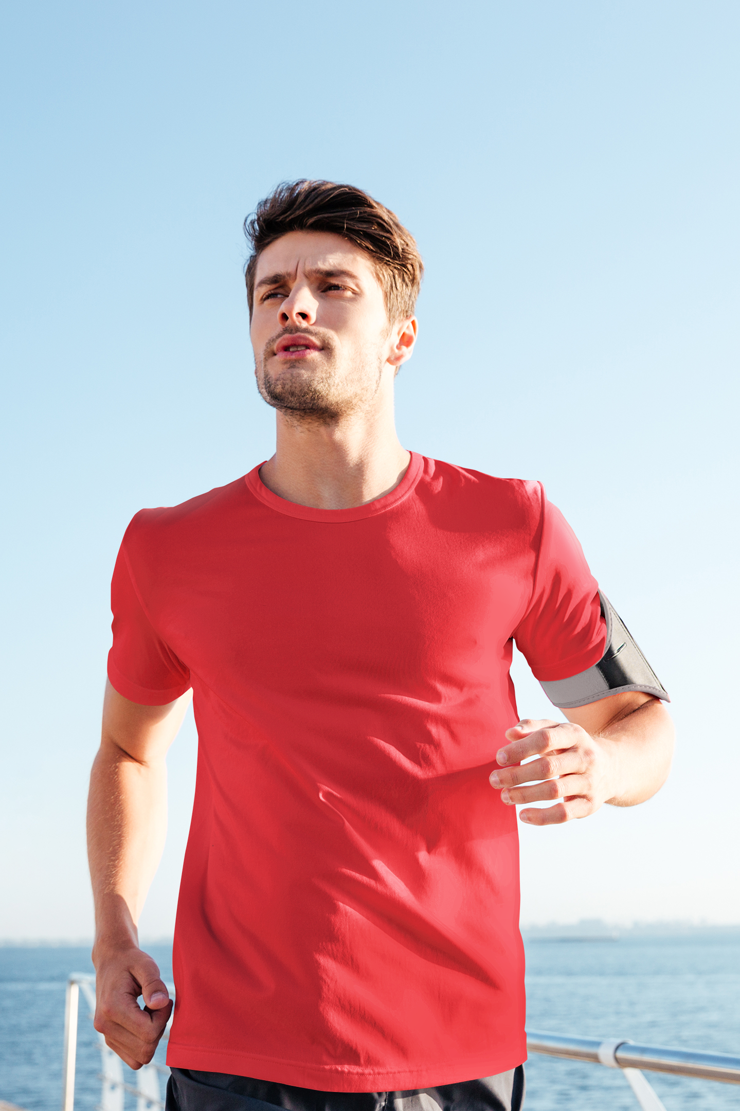 Men's Scarlet Red Active Wear T-Shirt