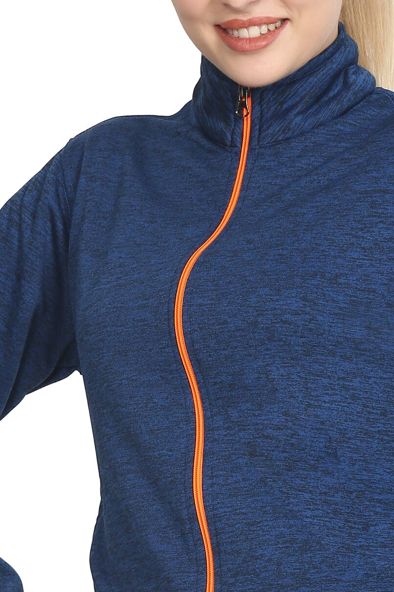 Sports Wear Women's Royal Blue Zipper