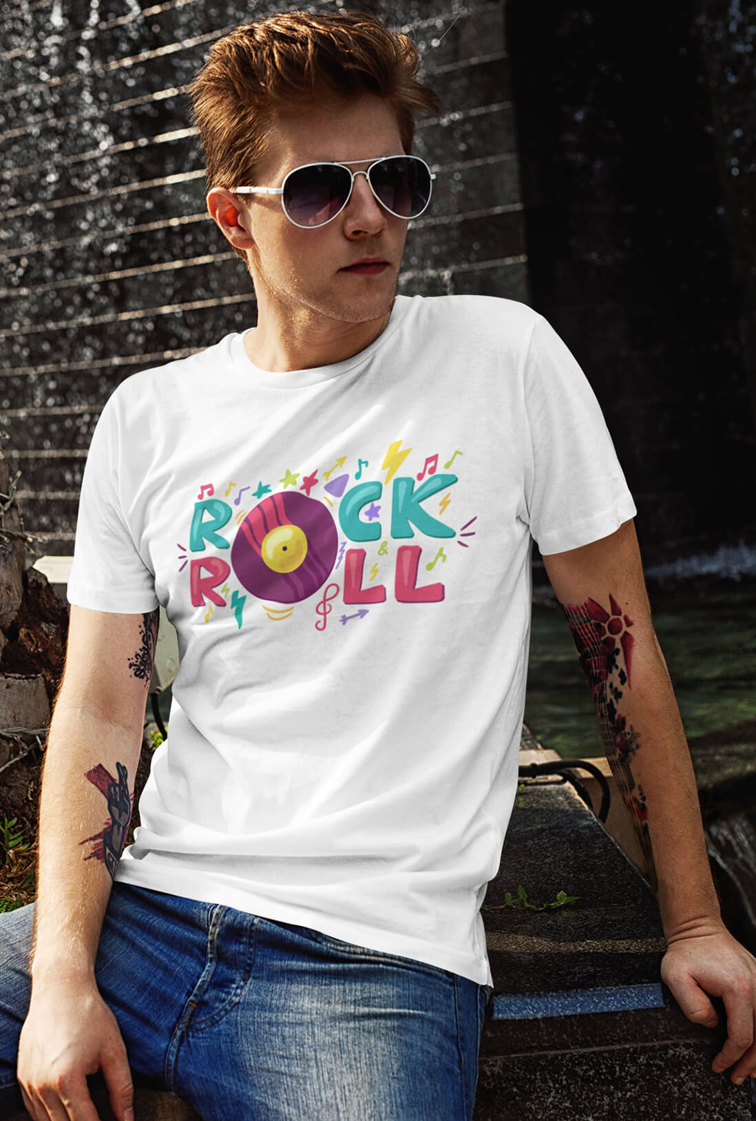 Rock & Roll Men's Cotton T-Shirt