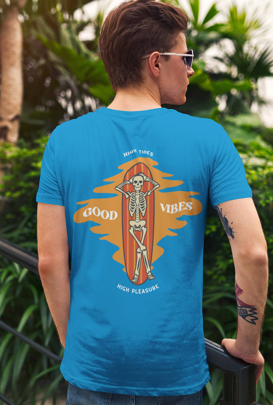 Good Vibes Men's Back Printed T-Shirt