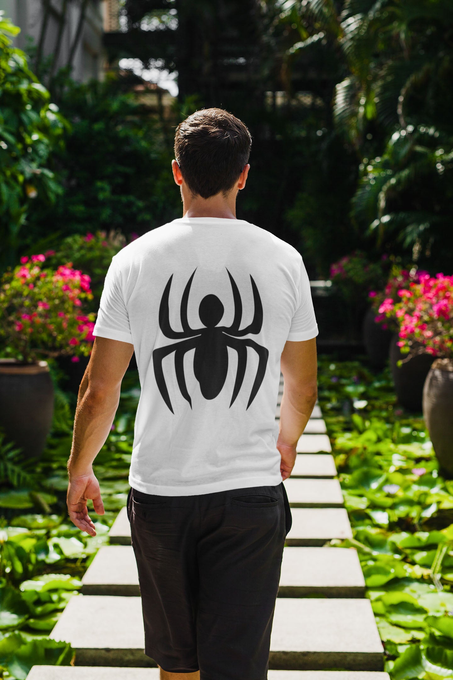 Spiderman Men's Front & Back Printed T-Shirt