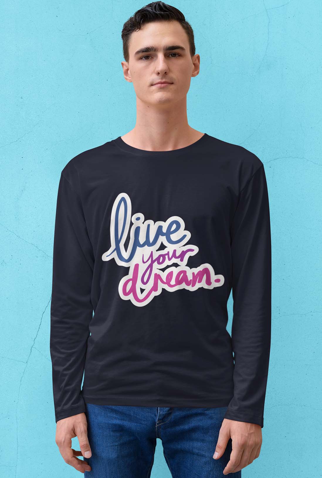 Live Men's Full Sleeve T-Shirt