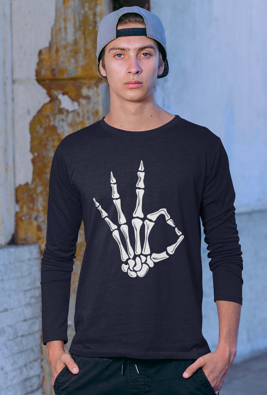 Skeleton Men's Full Sleeve T-Shirt