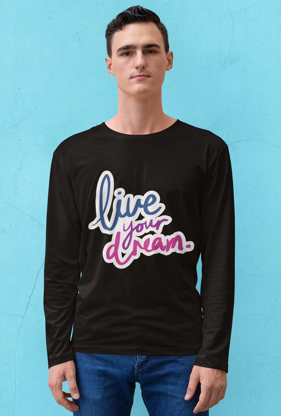 Live Men's Full Sleeve T-Shirt