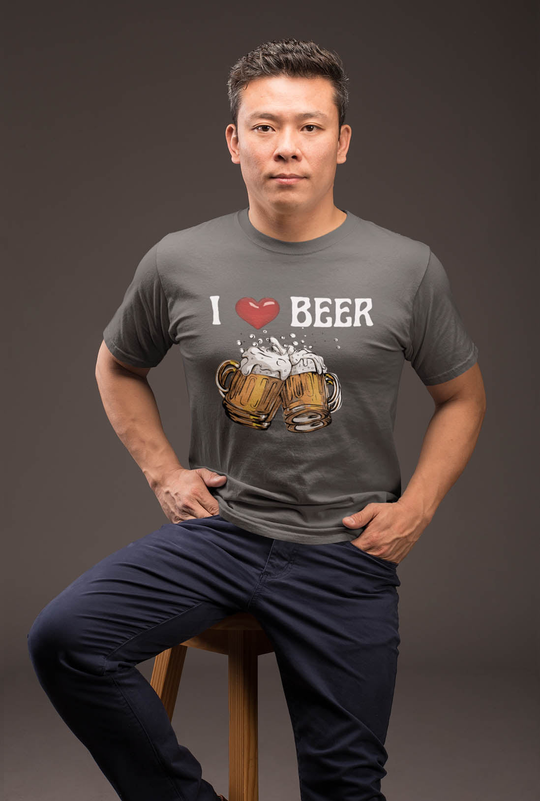 I Love Beer Men's Cotton T-Shirts