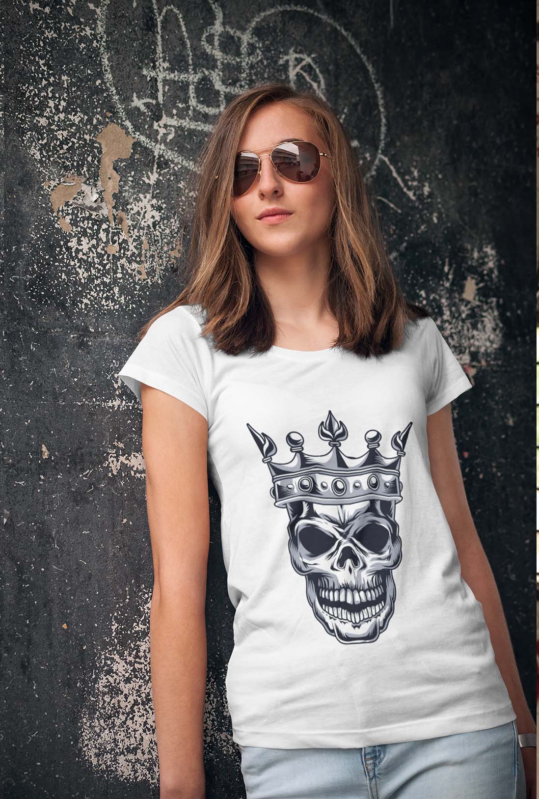 Skull Women's Cotton T-Shirts