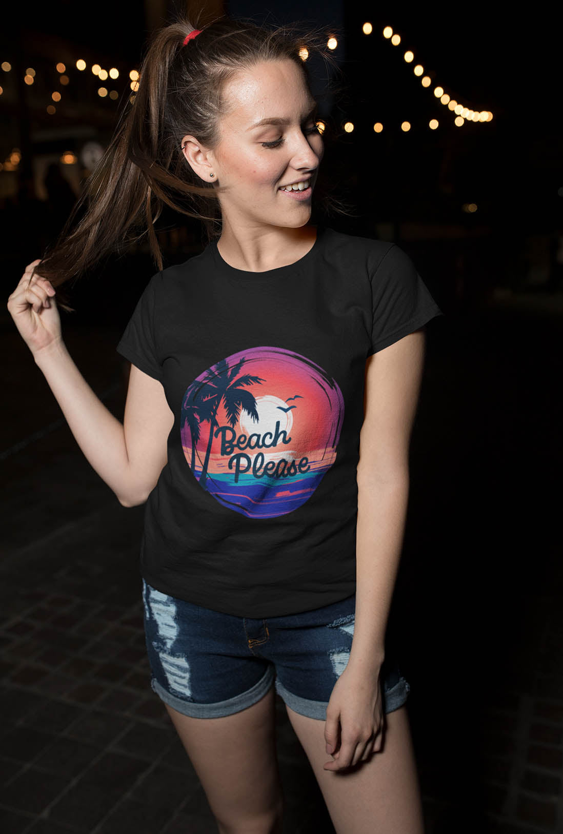 Beach Women's Cotton T-Shirts