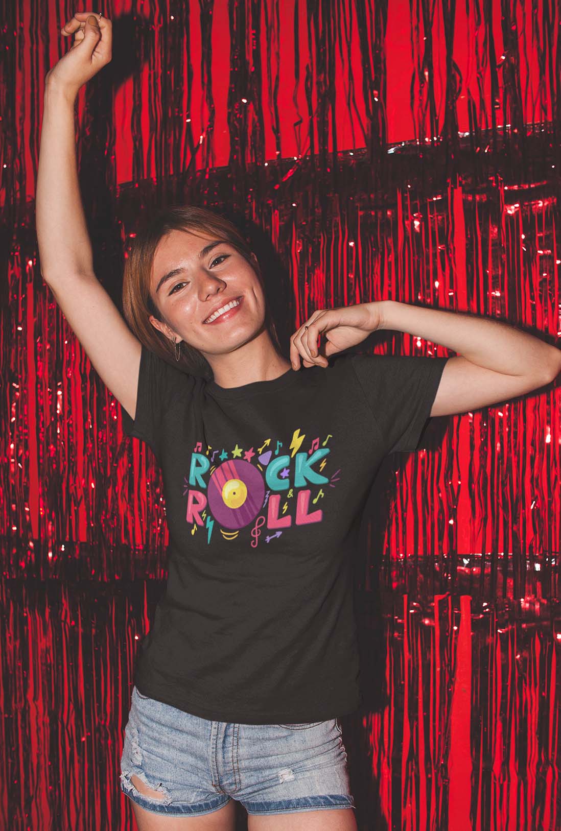 Rock Roll Women's Cotton T-Shirt