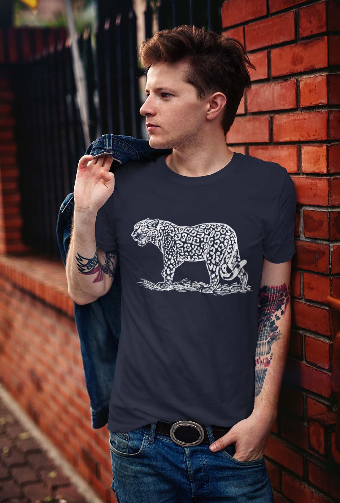 Tiger Men's Cotton T-Shirt