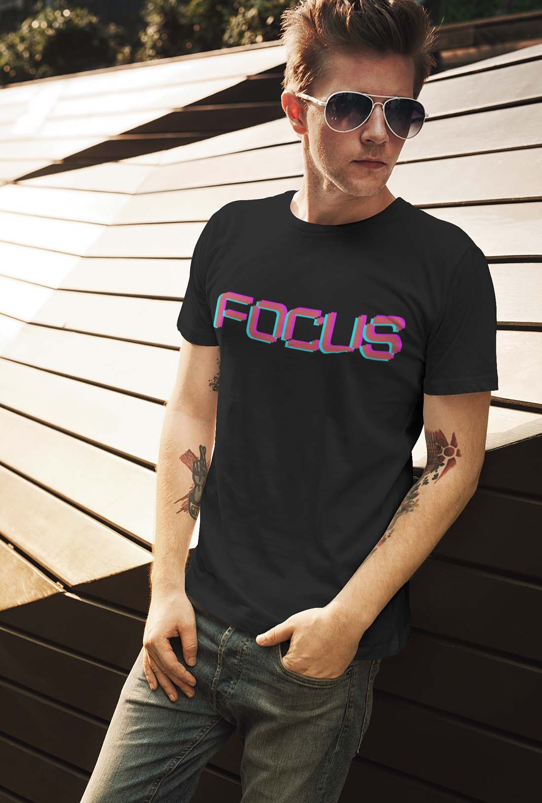 Focus Men's Cotton T-Shirt