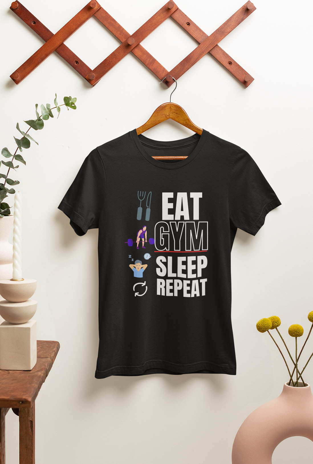 Eat Gym Sleep Men's Cotton T-Shirt