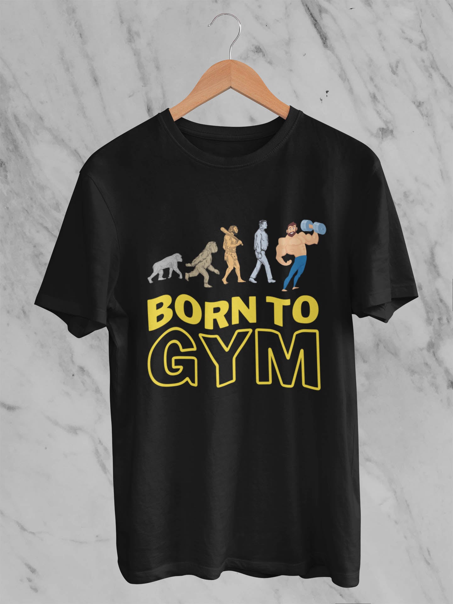 Born To Gym Men's Cotton T-Shirt