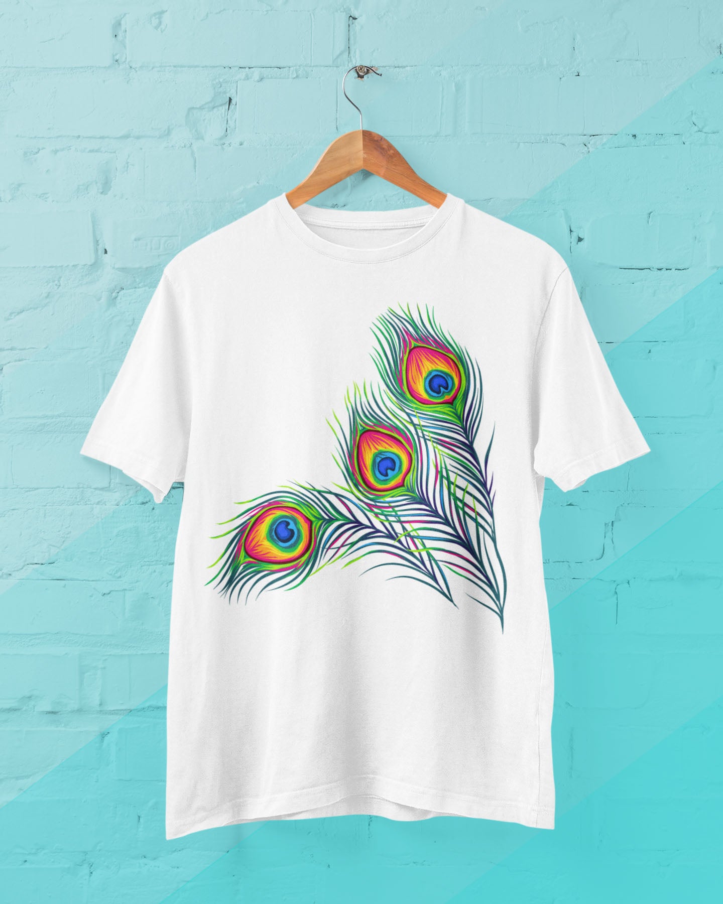 Peacock Feather's Men's Cotton T-Shirt