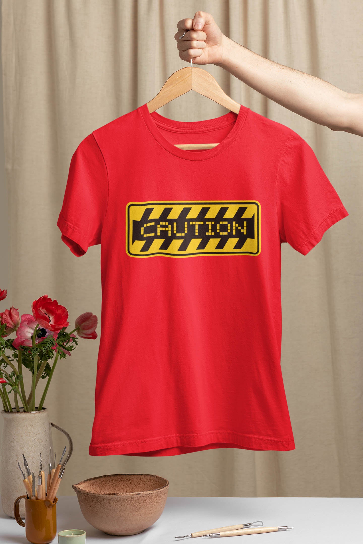 Caution Women's Cotton T-Shirt