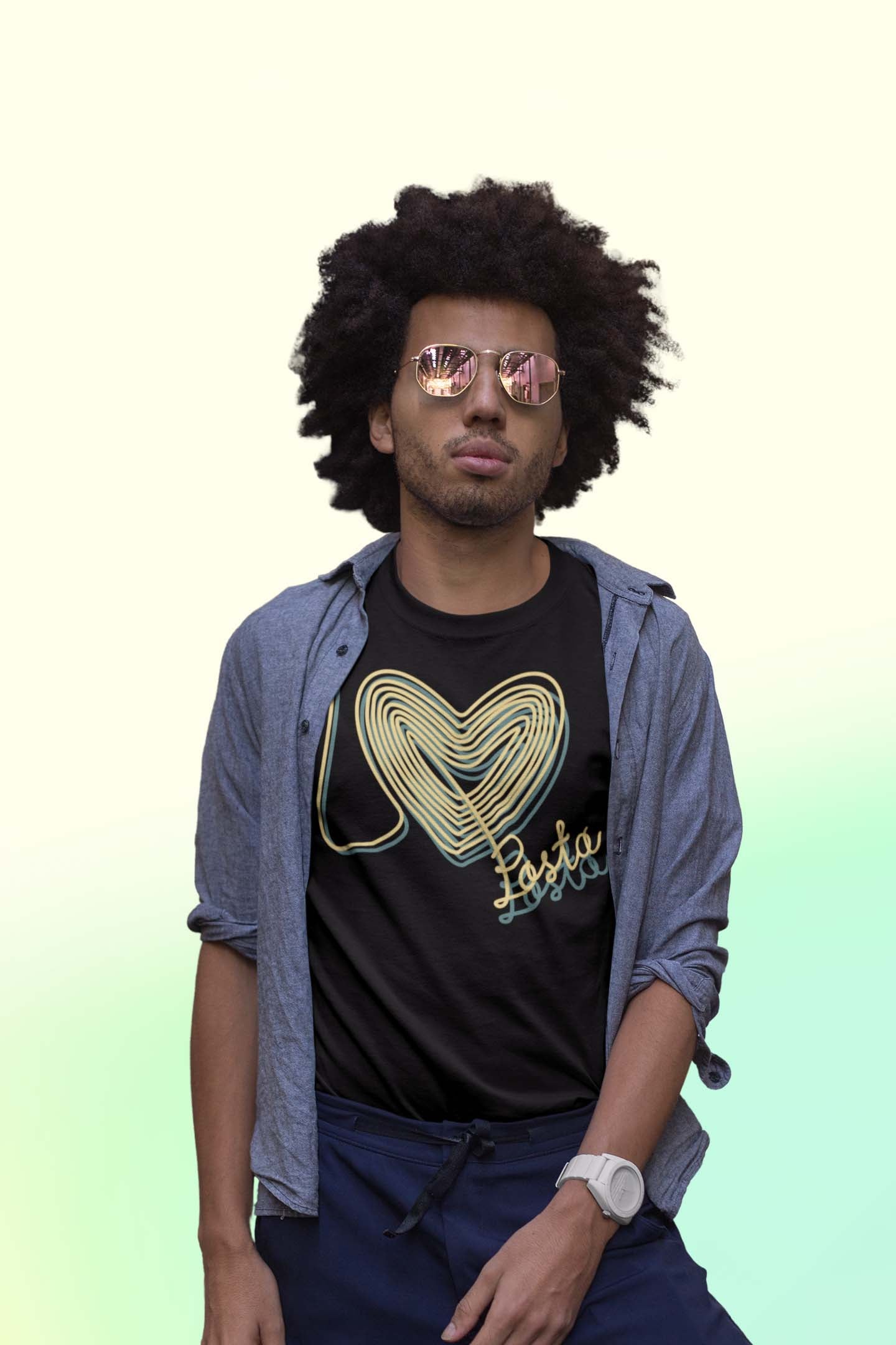 Love Pasta Men's Cotton T-Shirt