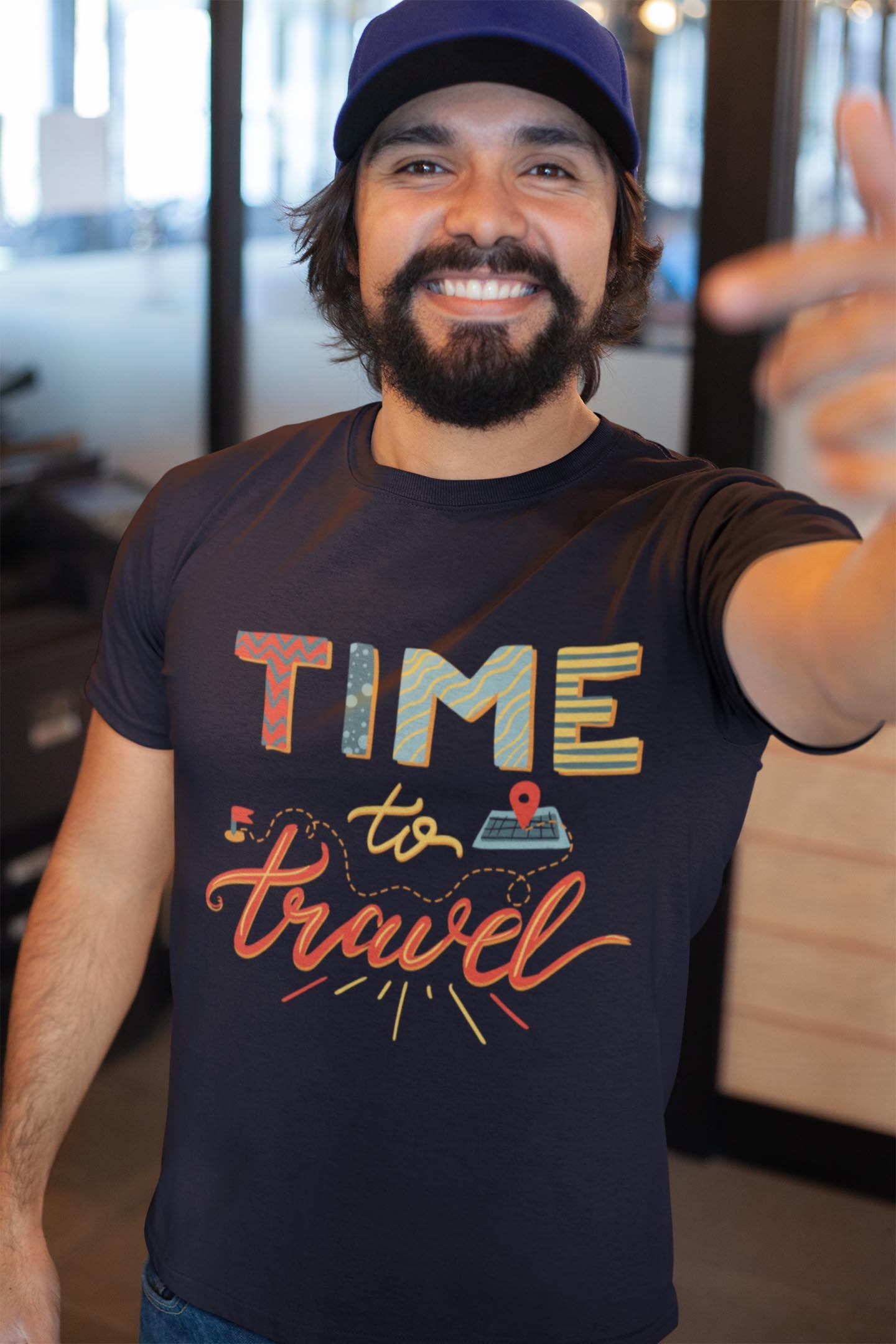 Time To Travel Men's Cotton T-Shirts