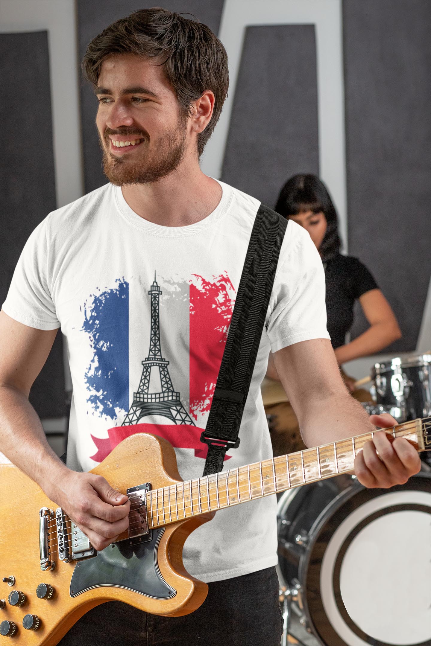 Eiffel Tower Men's Cotton T-Shirt