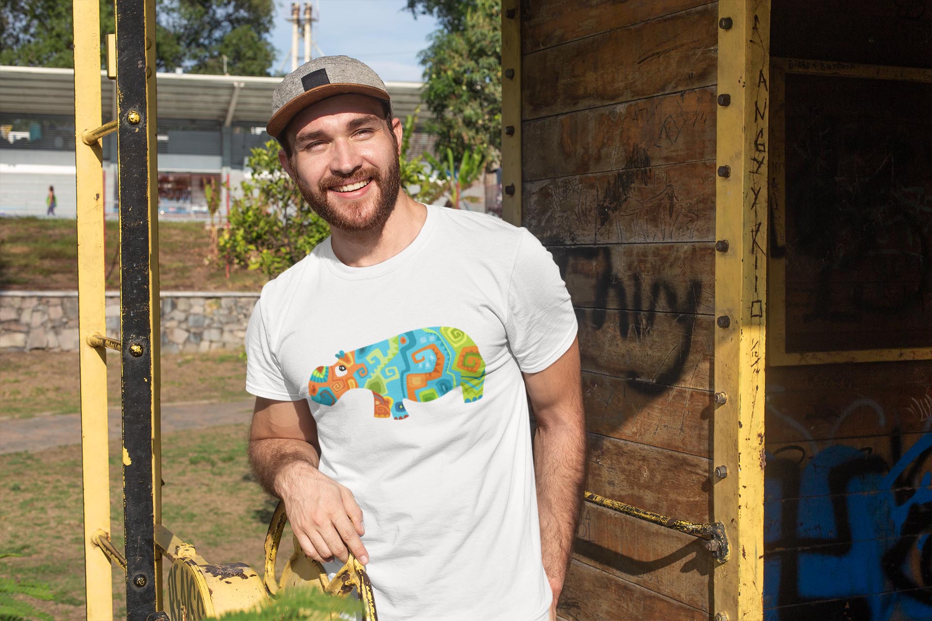 Hippo Men's Cotton T-shirt