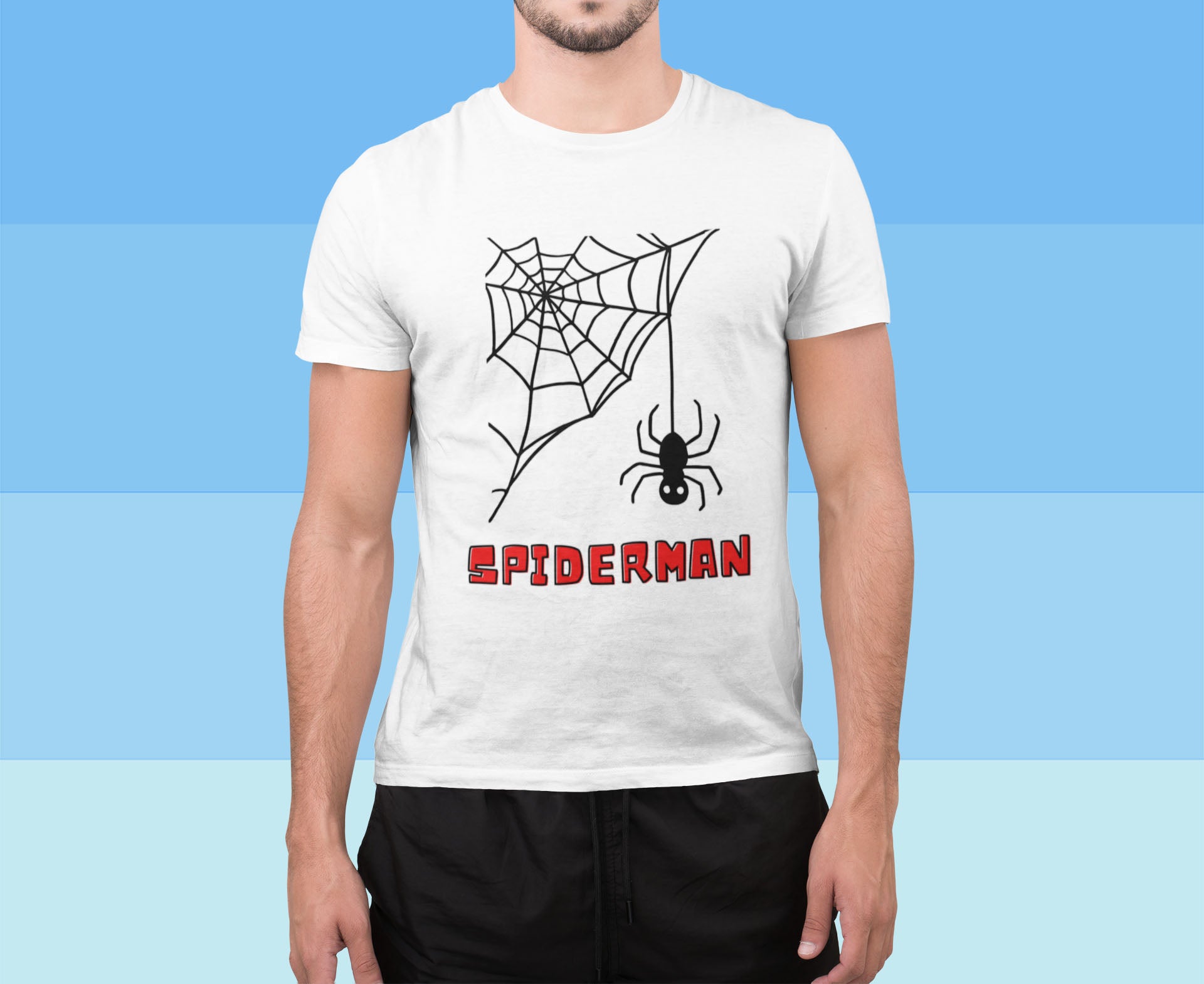 Spiderman Men's Front & Back Printed T-Shirt