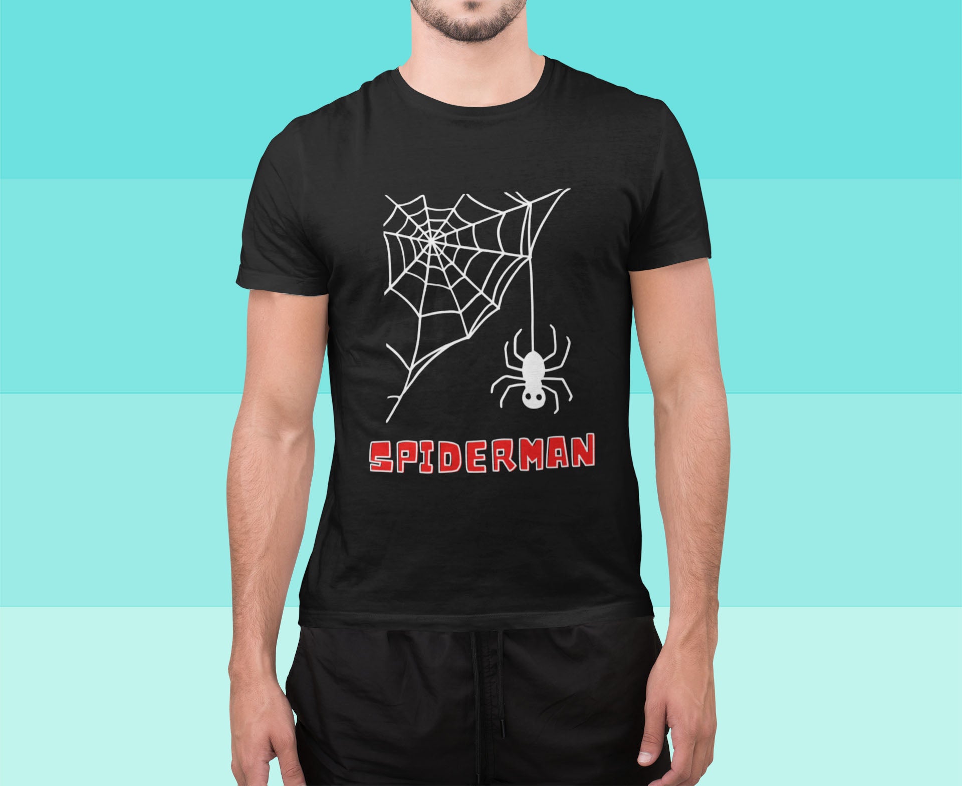 Spiderman Men's Front & Back Printed T-Shirt