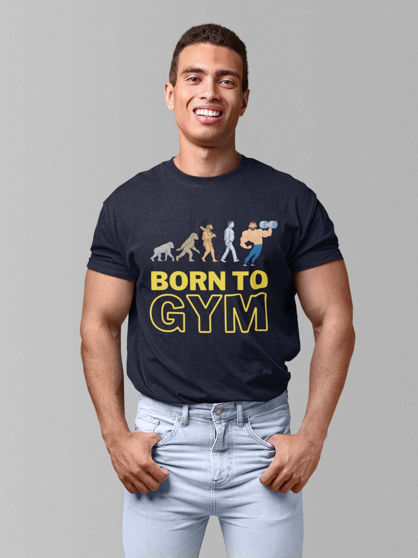 Born To Gym Men's Cotton T-Shirt