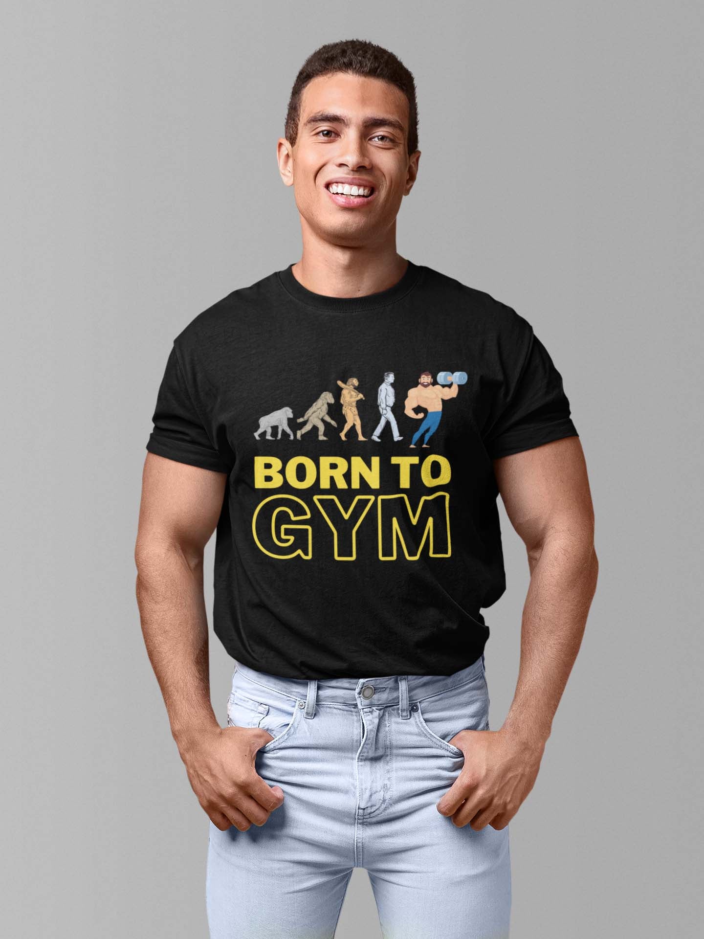 Born To Gym Men's Cotton T-Shirt