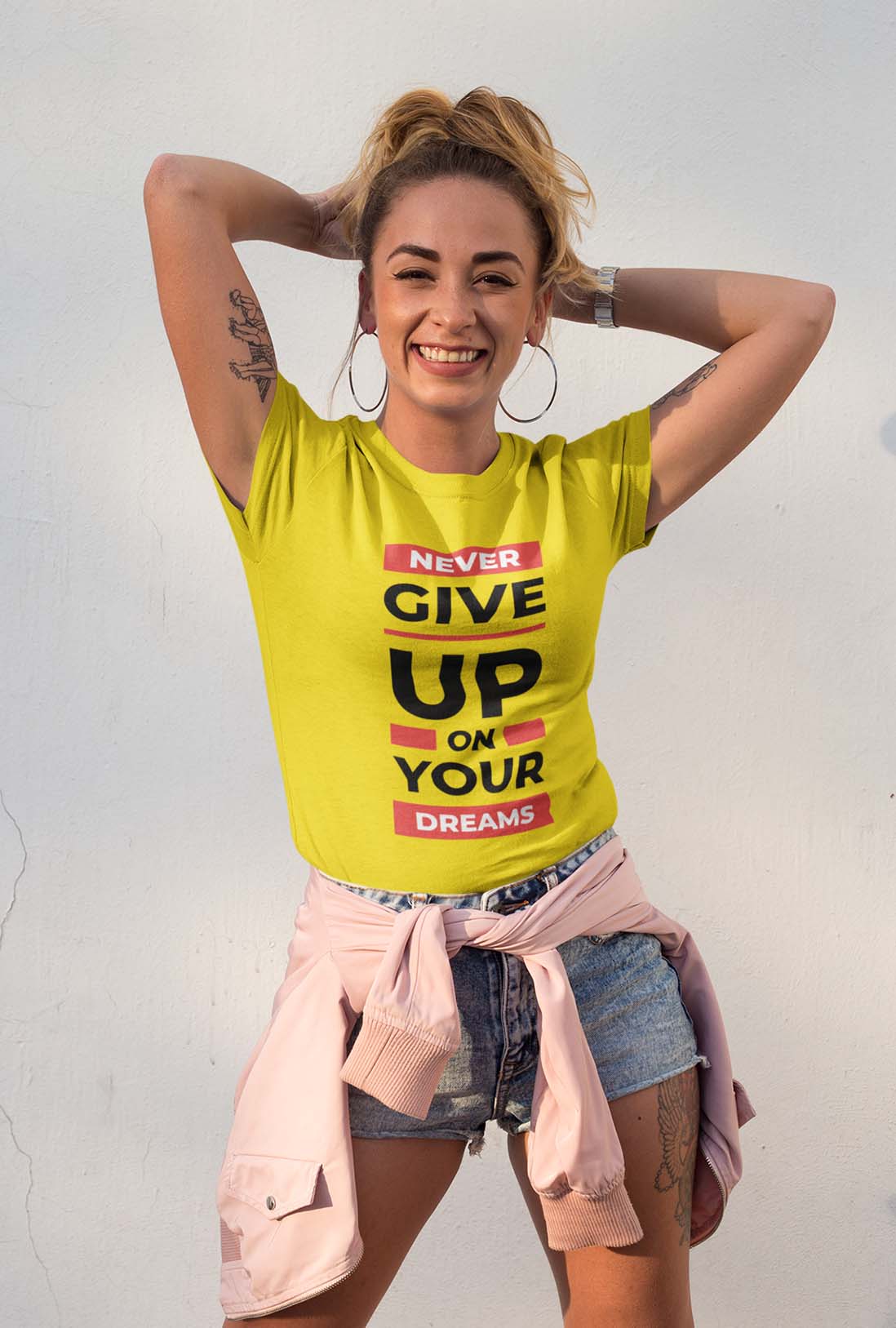 Never Give Women's Cotton T-Shirt