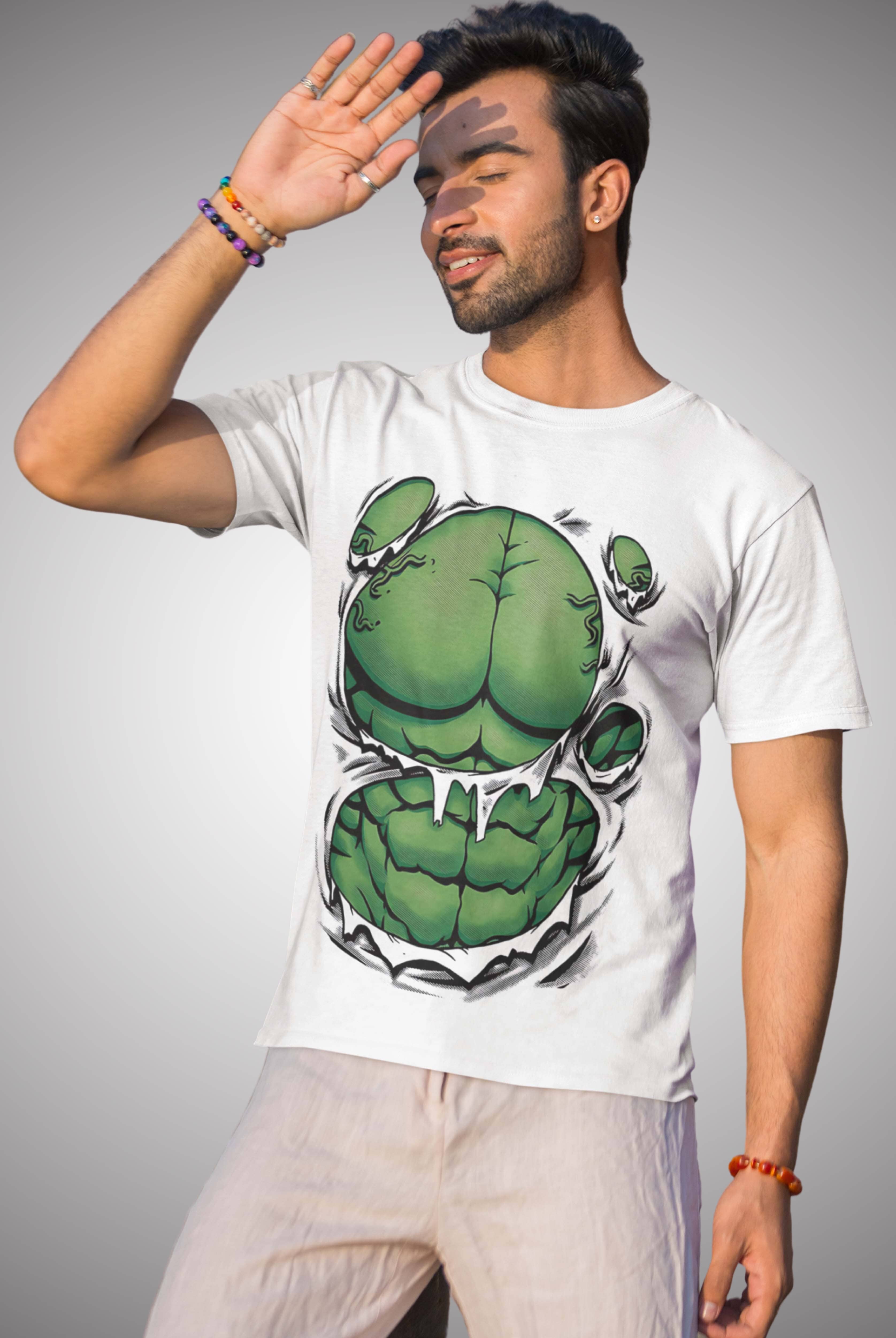 Hulk Inside Men's Oversized Anime T-Shirt
