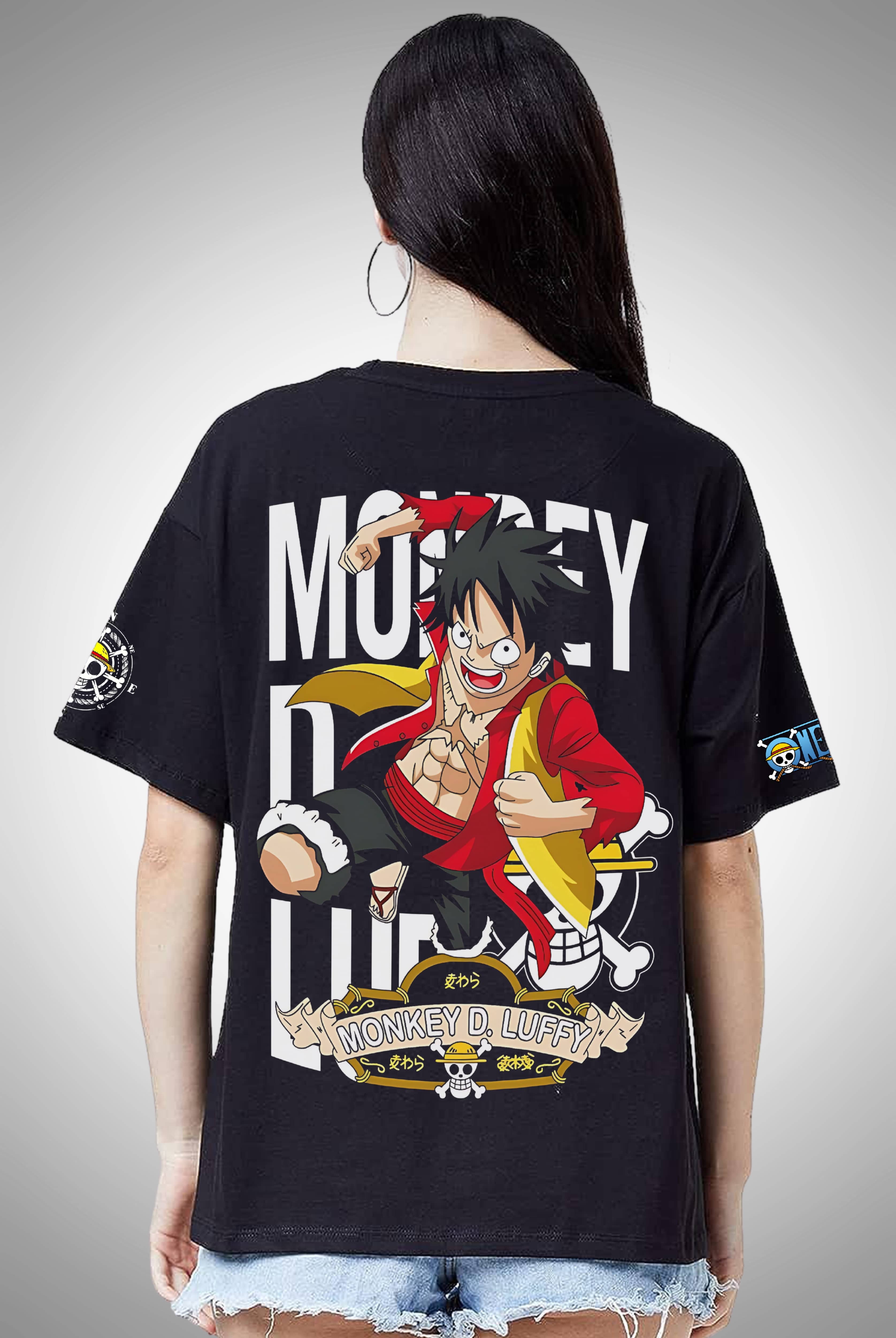 Monkey D Luffy Women's Oversized Anime T-Shirt