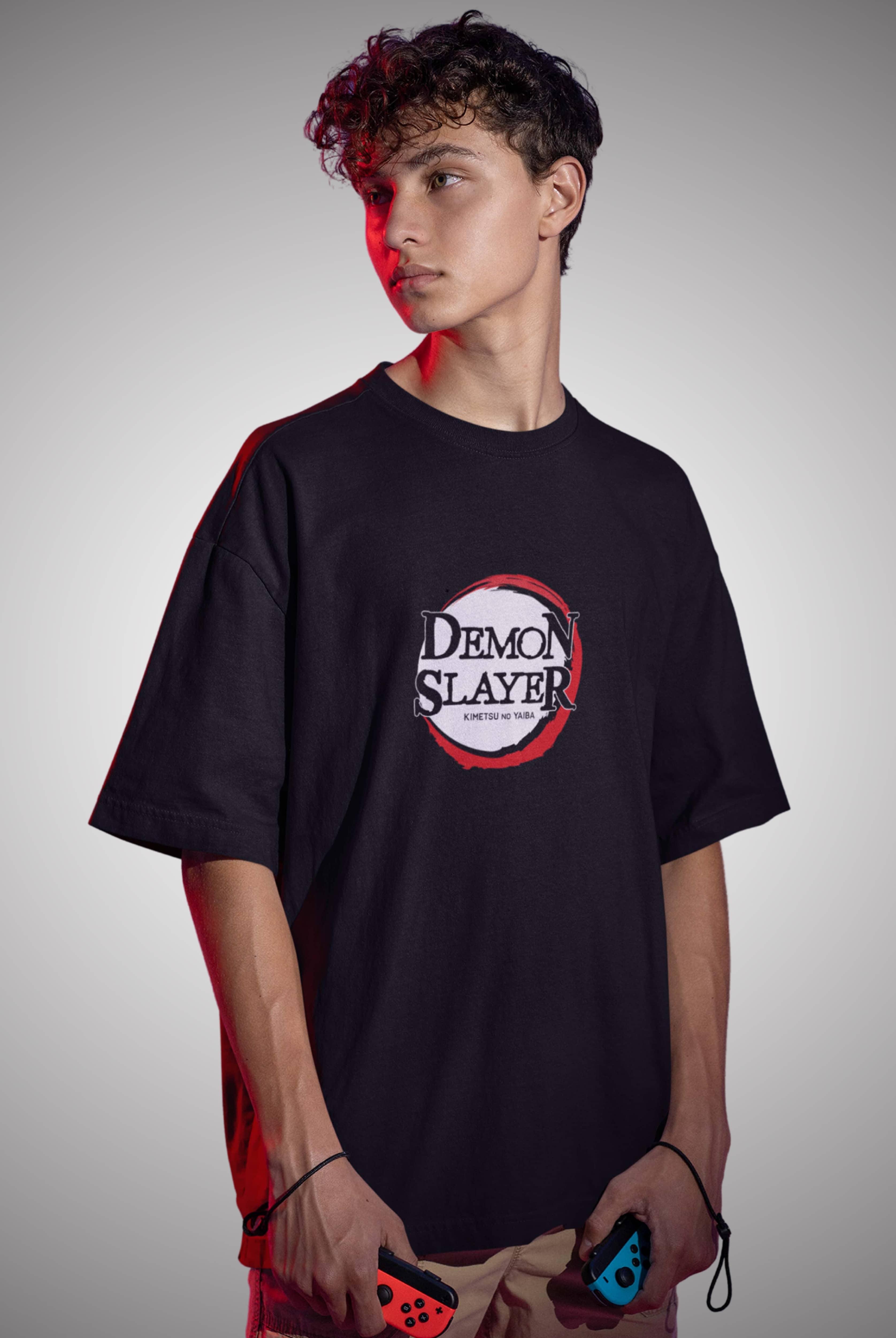 Demon Slayer Men's Oversized Anime T-Shirt
