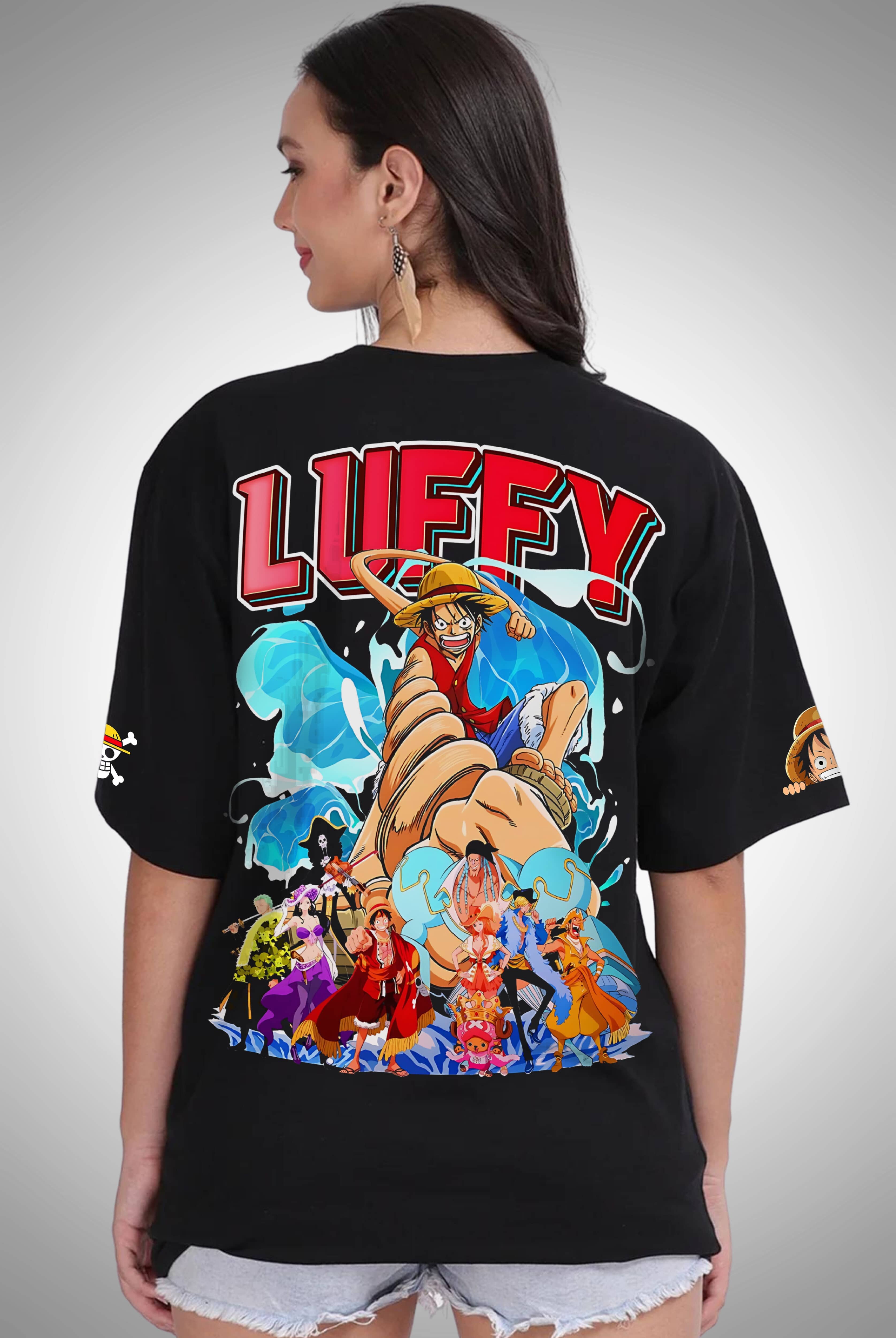 Luffy One Piece Women's Oversized Anime T-Shirt