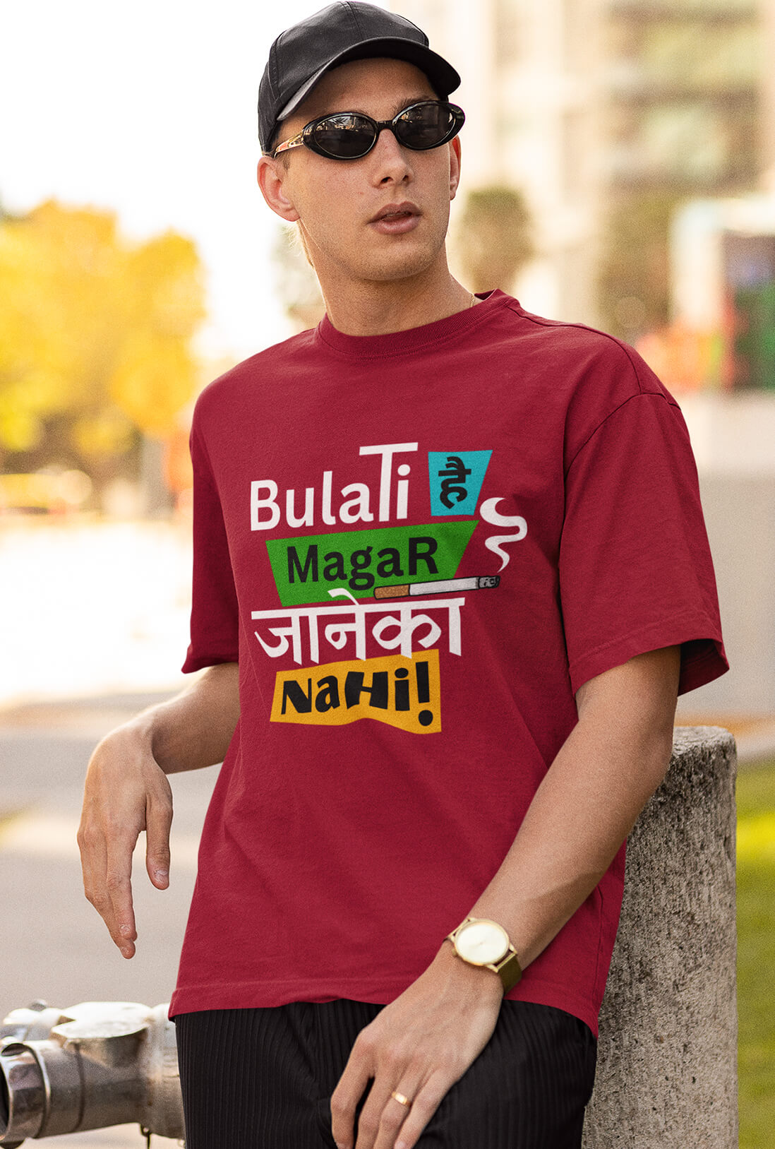Bulati Hai Magar Men's Oversized T-Shirt