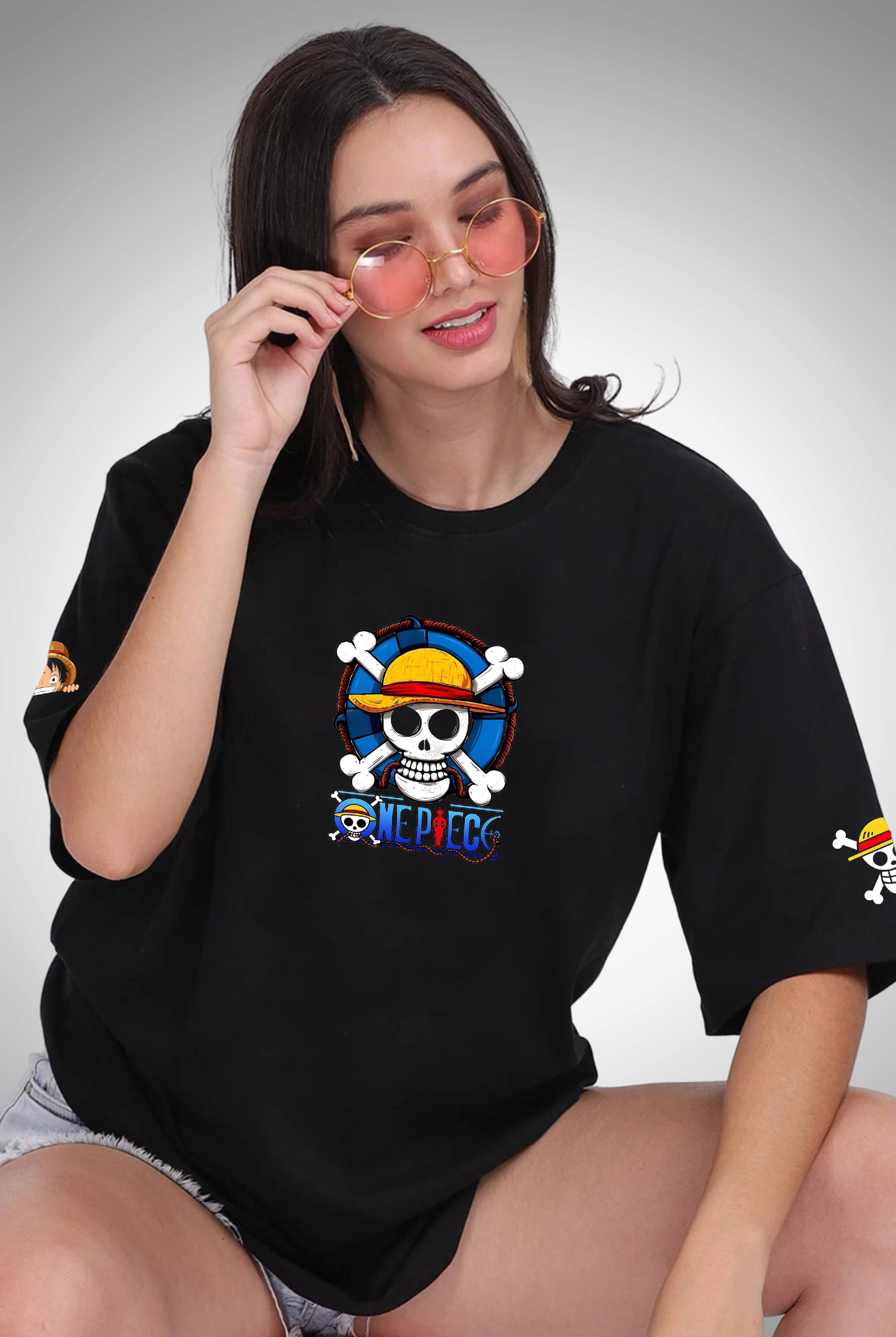 Luffy One Piece Women's Oversized Anime T-Shirt