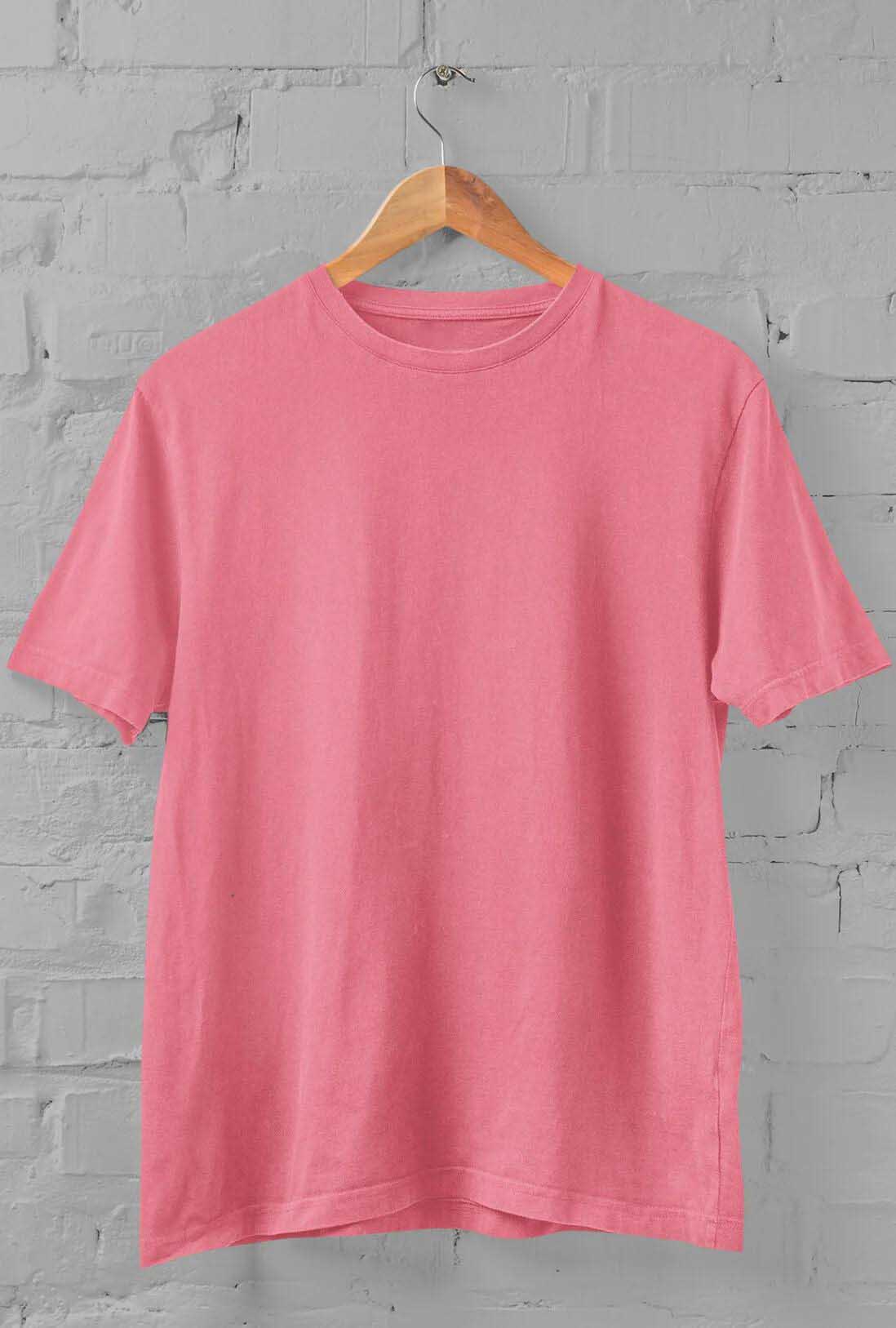 Men's Peach Cotton T-Shirt