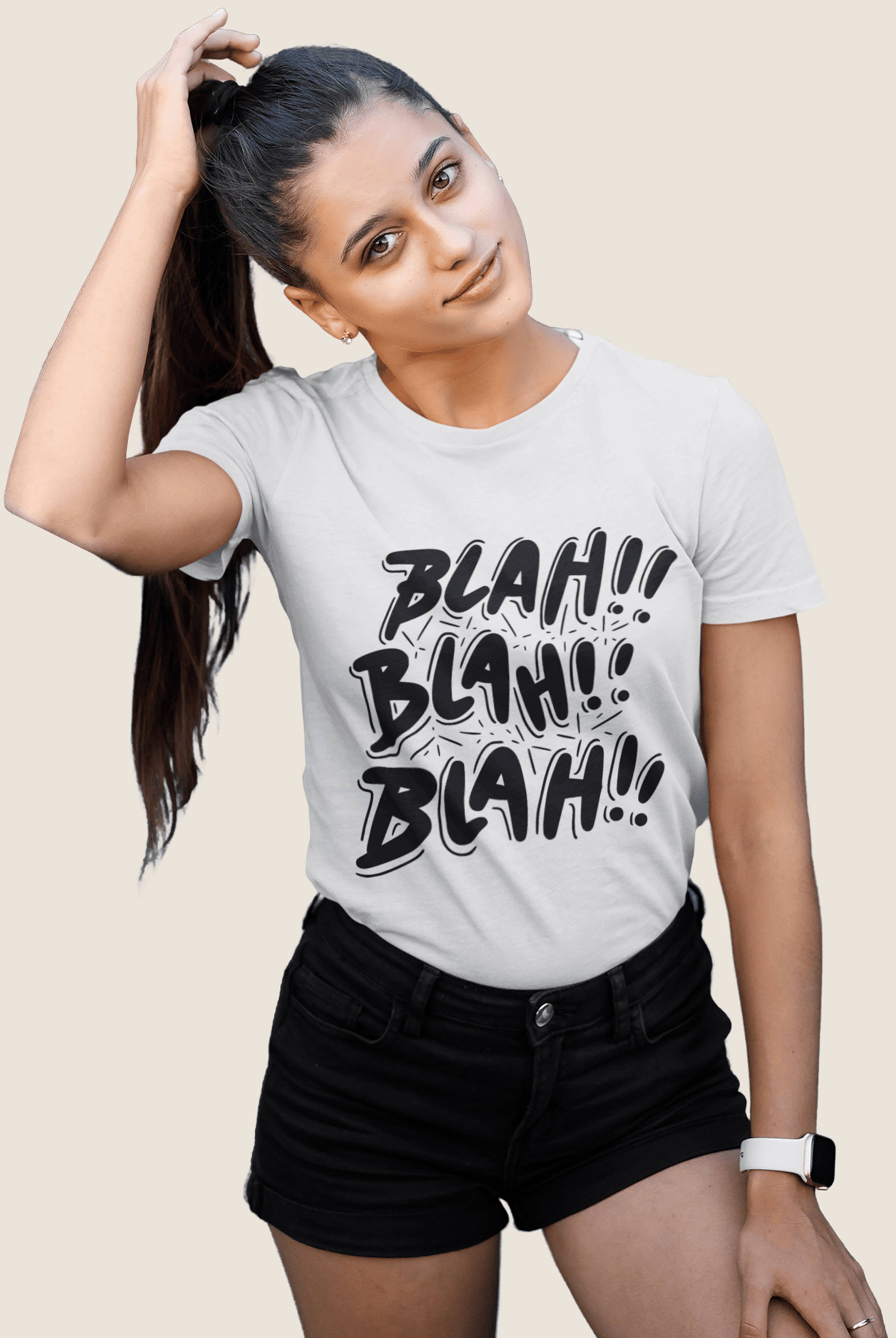 Blah Women's Cotton T-Shirt