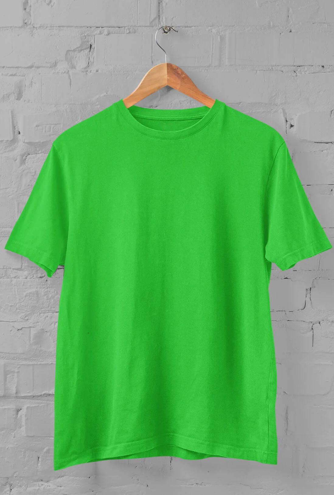 Men's Parrot Green Cotton T-Shirt