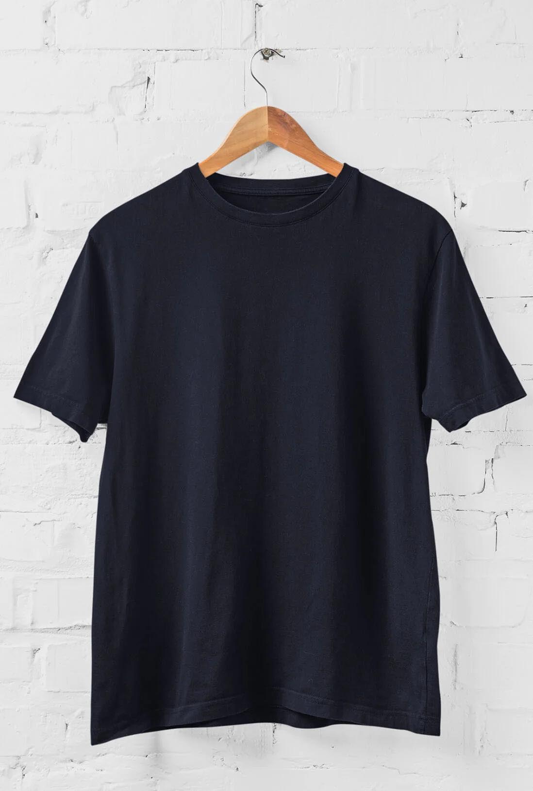 Men's Navy Blue Cotton T-Shirt