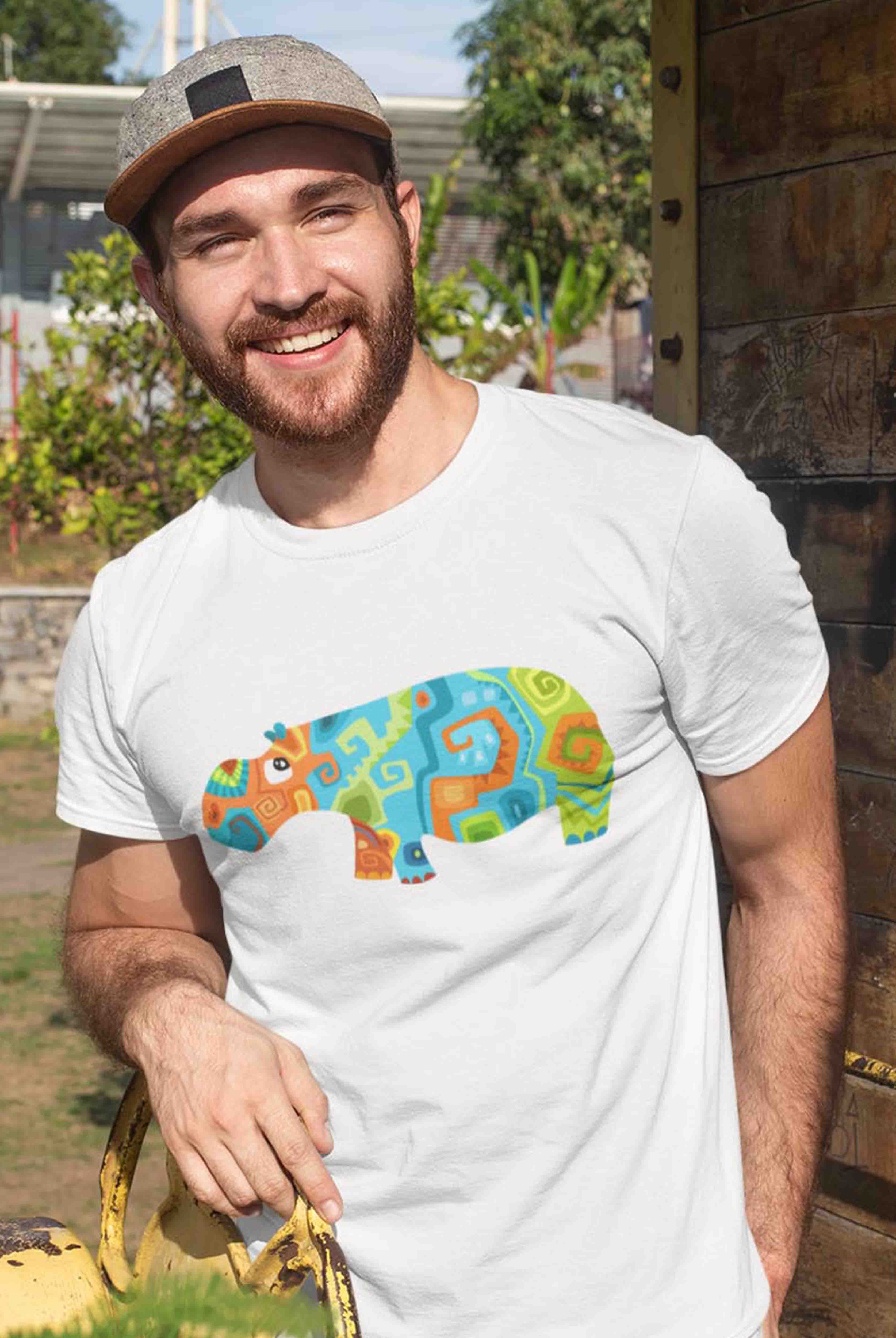 Hippo Men's Cotton T-shirt