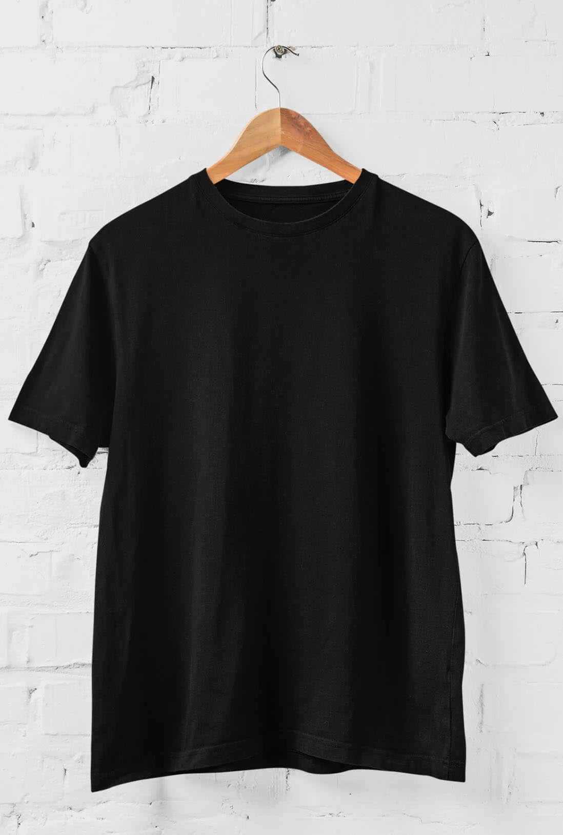 Men's Black Cotton T-Shirt