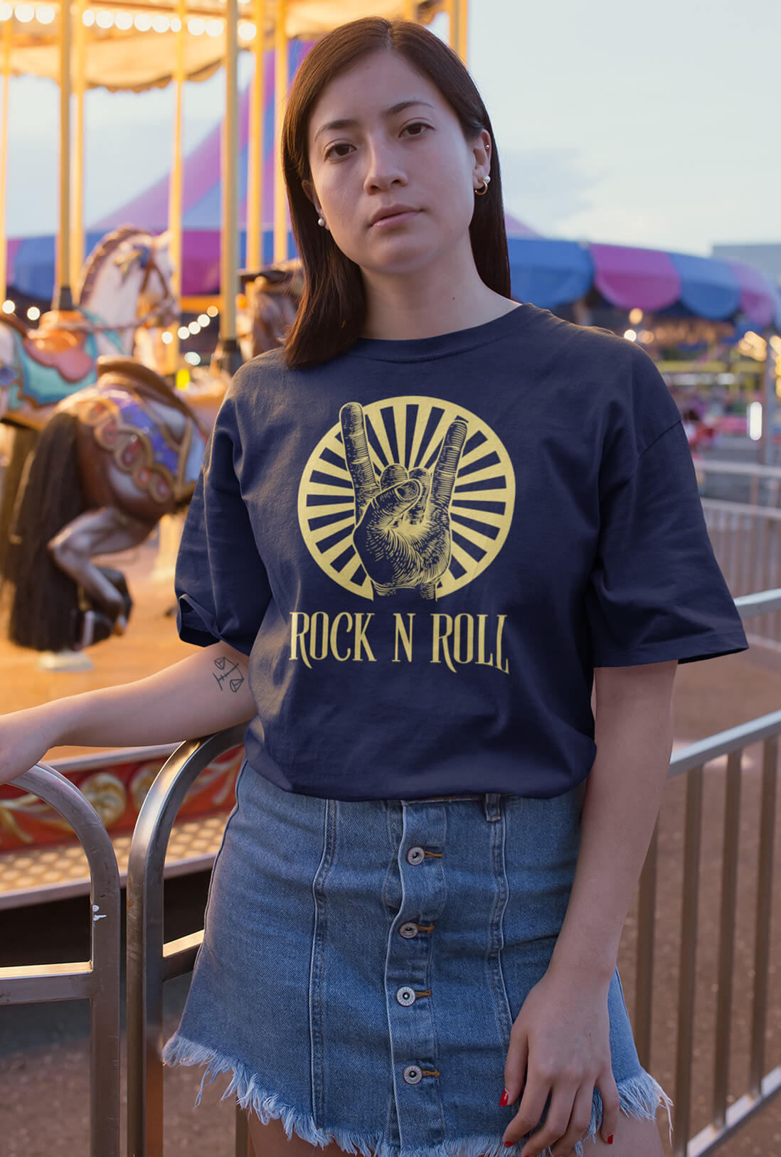 Rock N Roll Women's Oversized T-Shirt