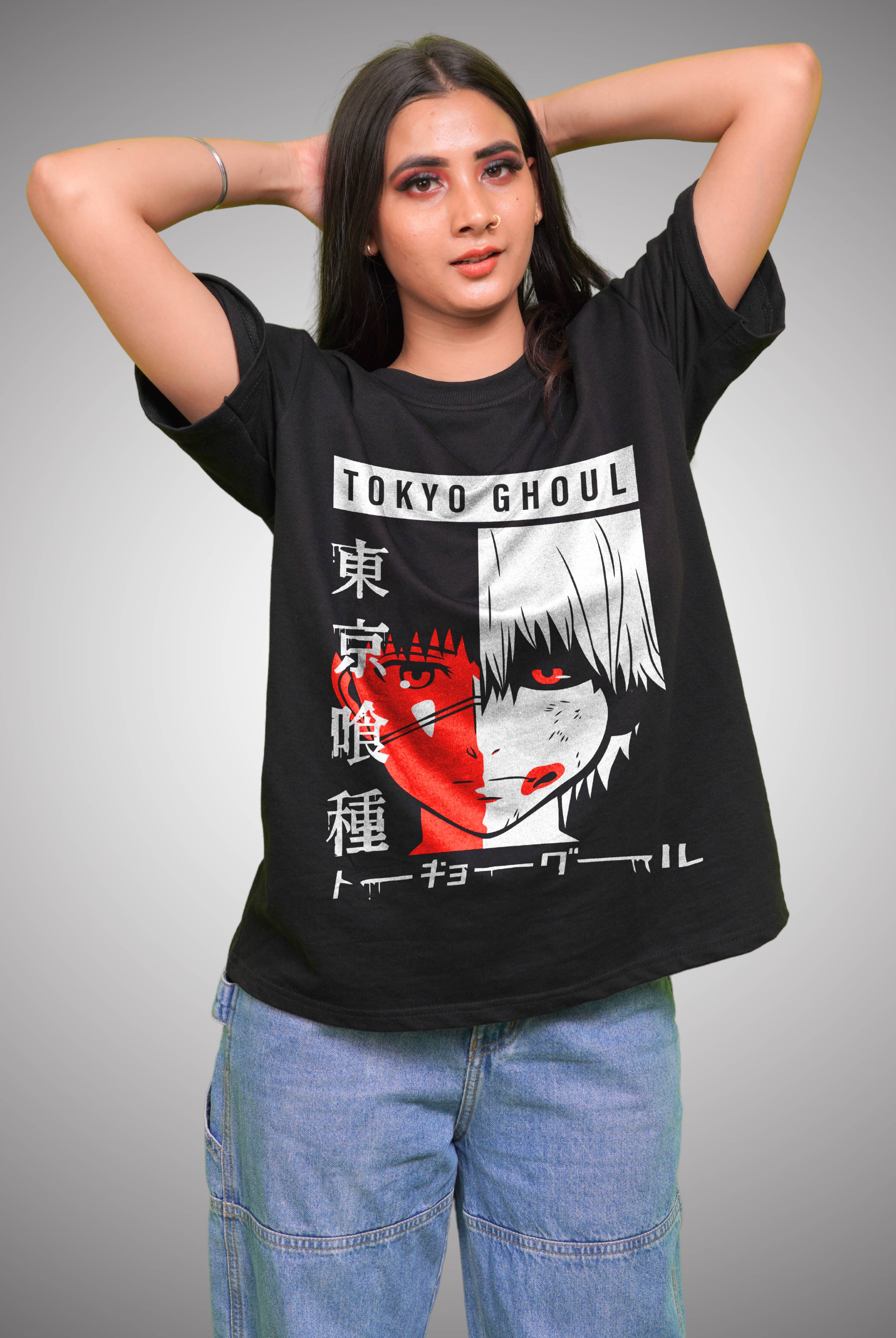 Tokyo Ghoul  Women's Oversized Anime T-Shirt