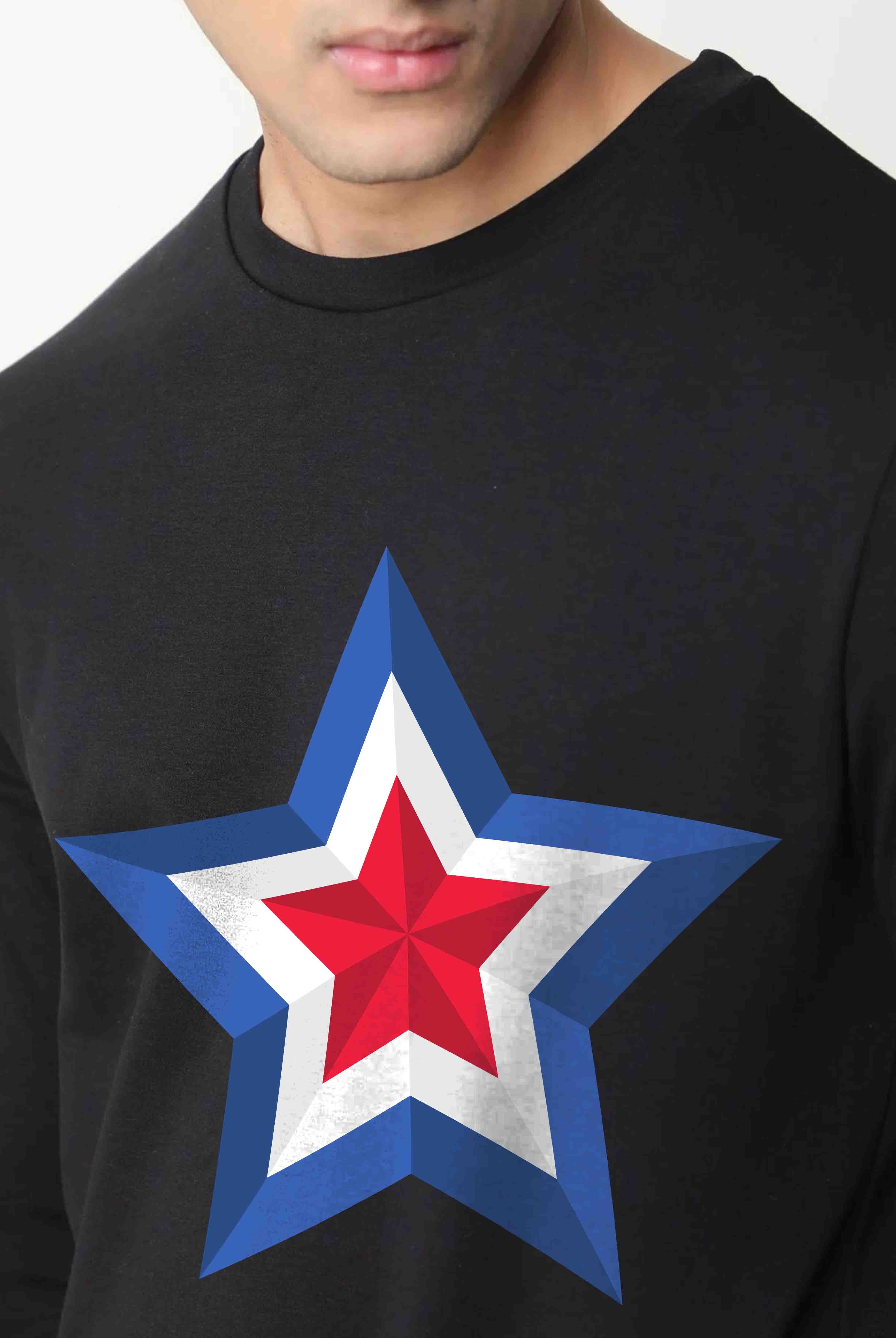 Star Men's Full Sleeve T-Shirts