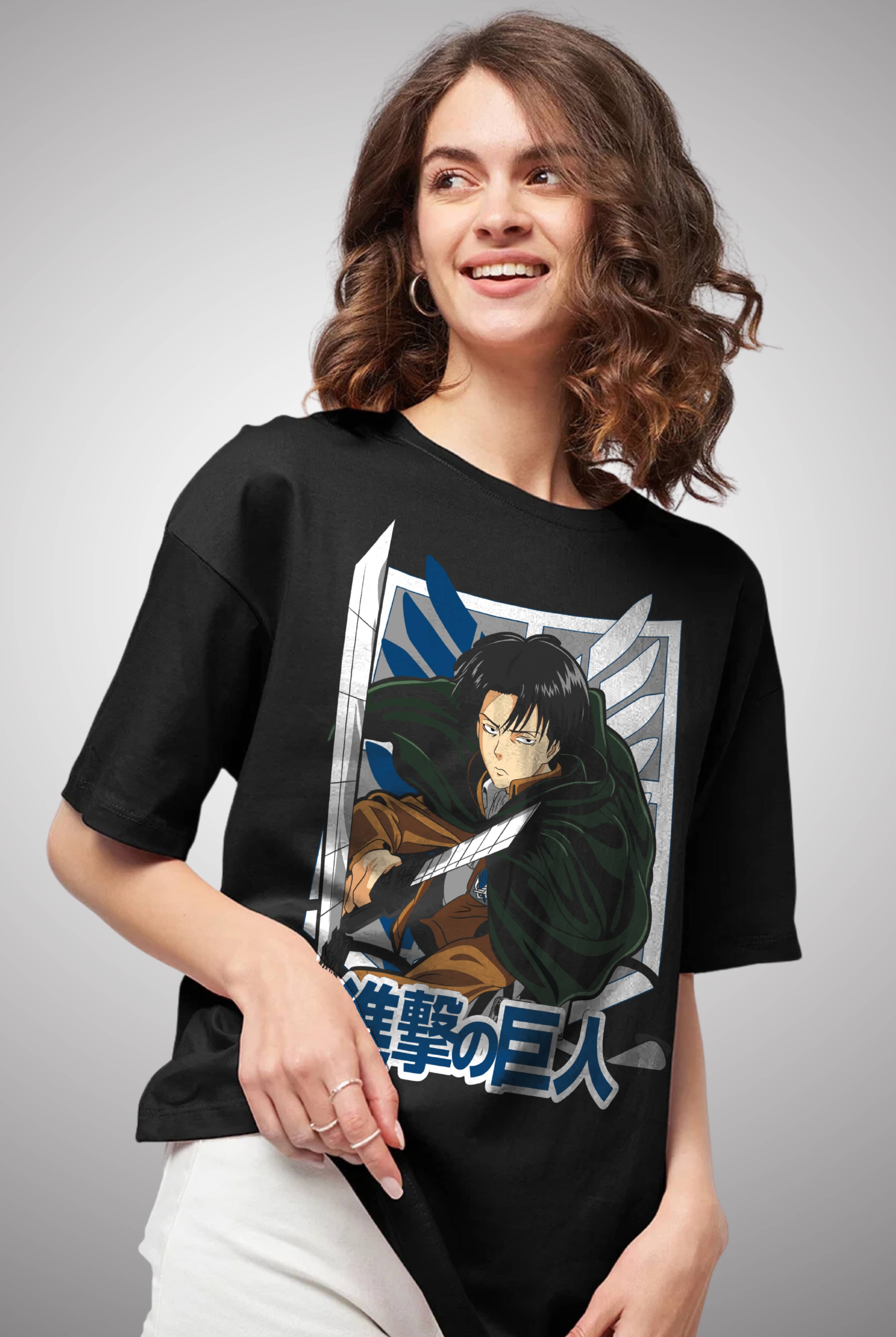Shingeki Women's Oversized Anime T-Shirt